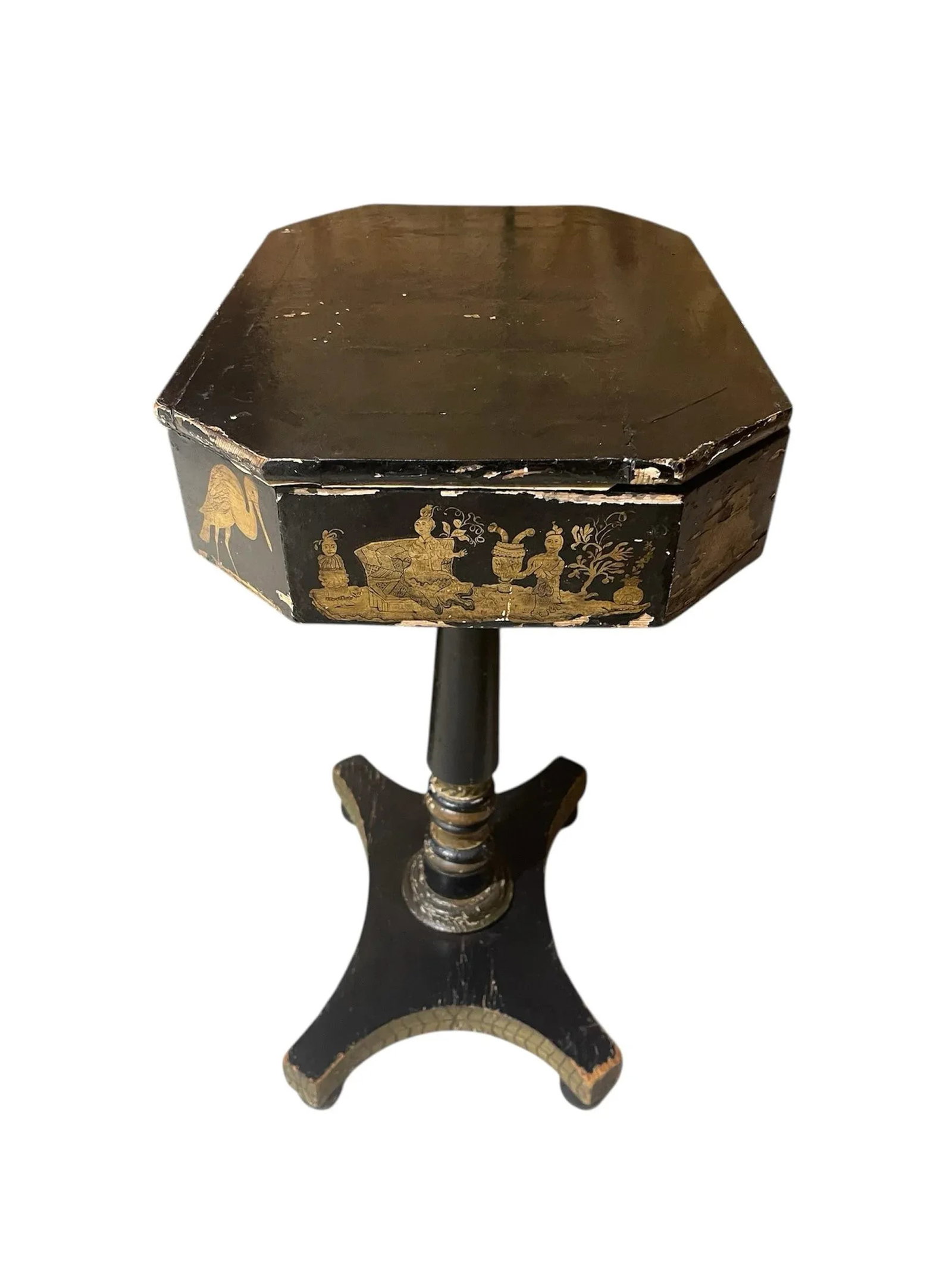 Antique English Chinoiserie Paper Mache Table - 5