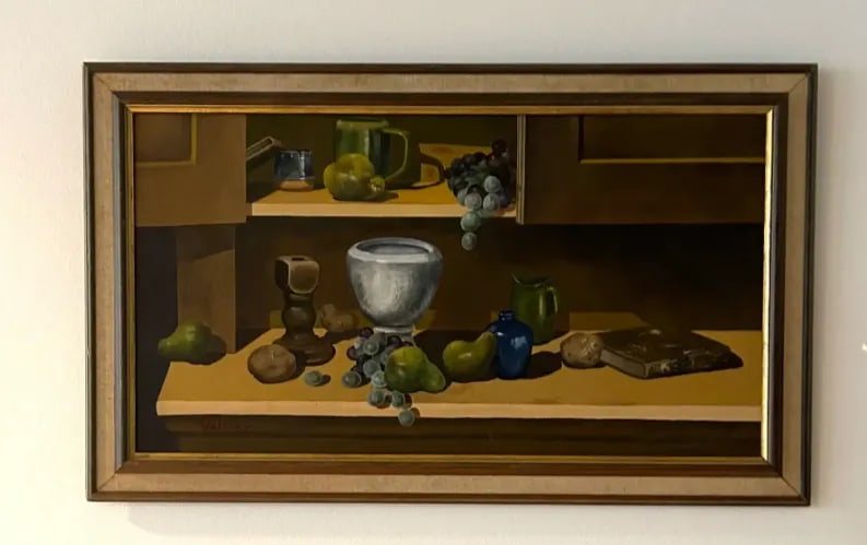 Mid Century Still Life, Framed & Signed - 6