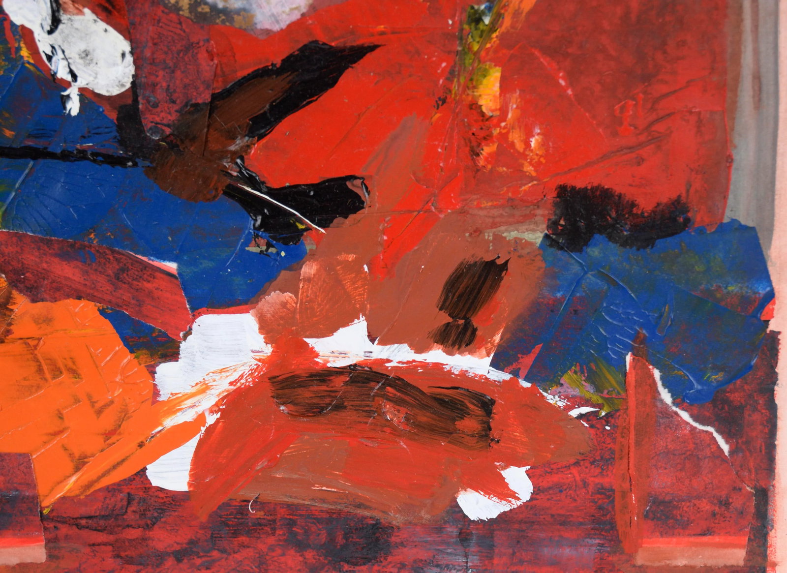 Abstract Expressionist Collage in Acrylic on Paper by Ricardo De Silva - 4
