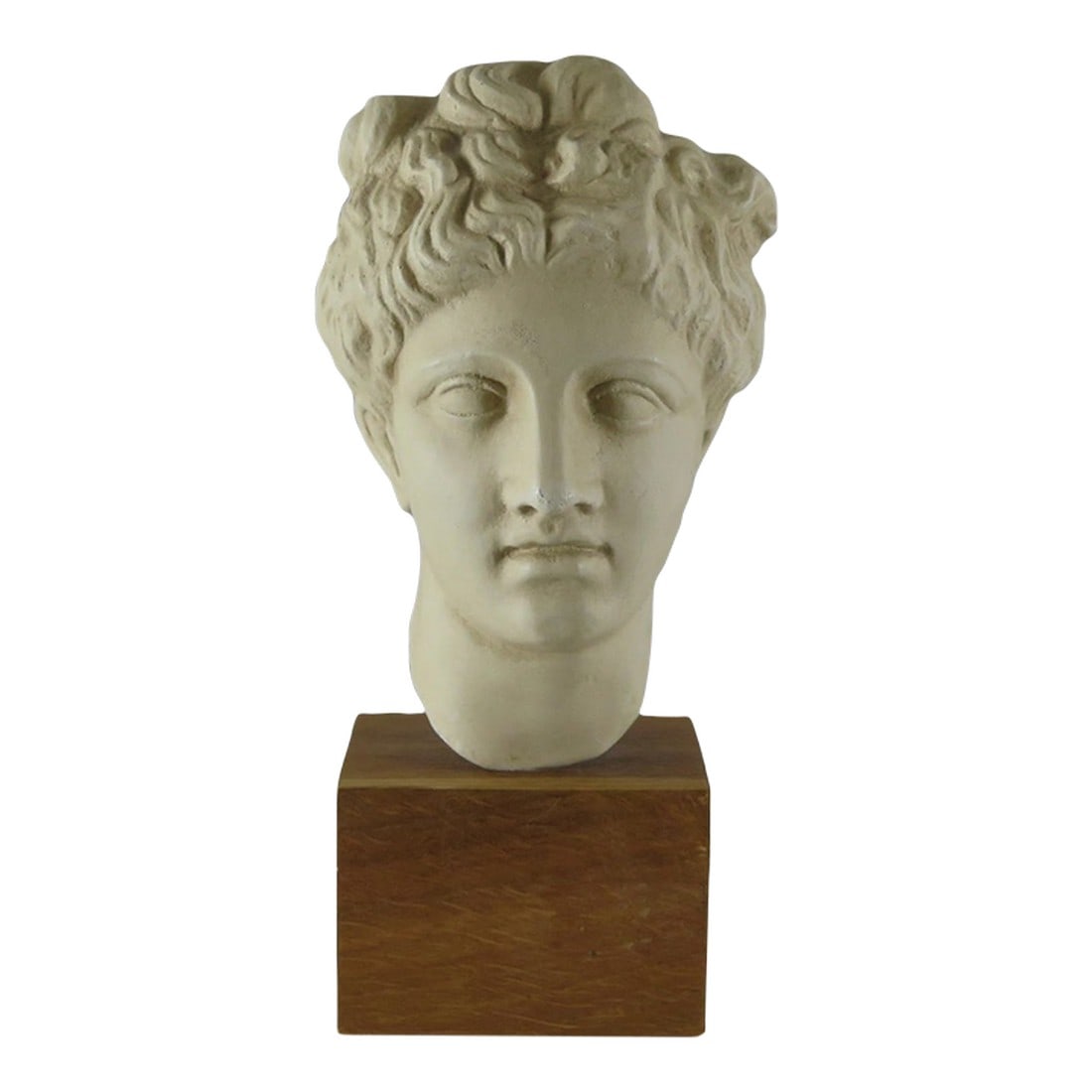 Greek 1960s Plaster Bust of Hygenia: Plaster Study or Souvenir from The National Archeological Museum, Athens. Greece, circa 1960. Condition: Alterations: Original Condition Unaltered Imperfections: Some Imperfections Condition Notes: