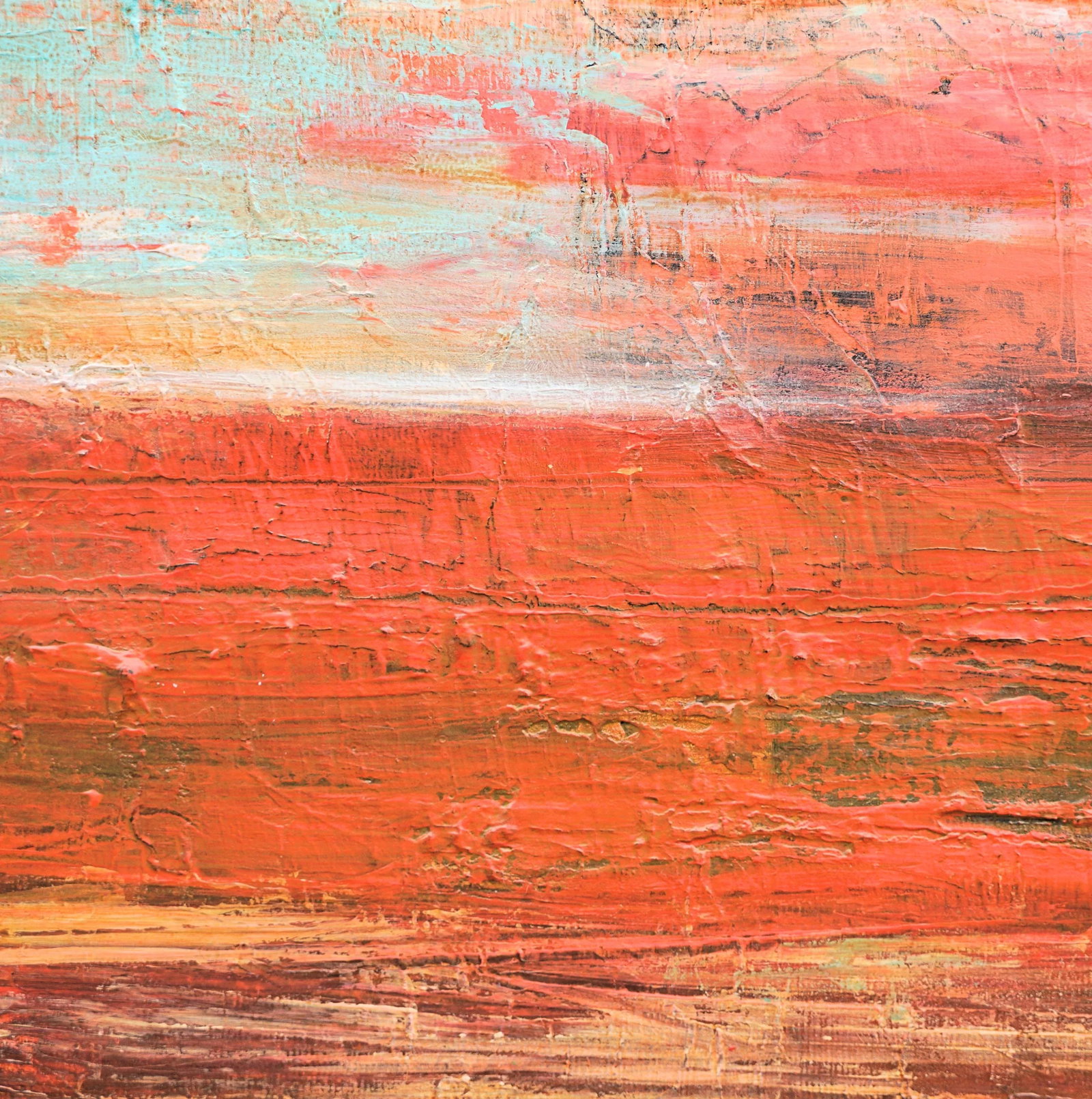 Sunburn Sizzle Abstract Landscape Painting by Laurie MacMillan - 2