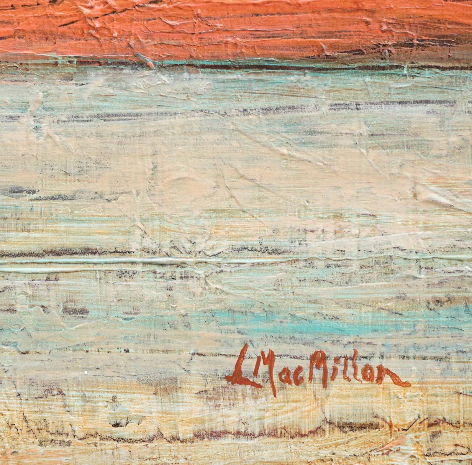 Sunburn Sizzle Abstract Landscape Painting by Laurie MacMillan - 3