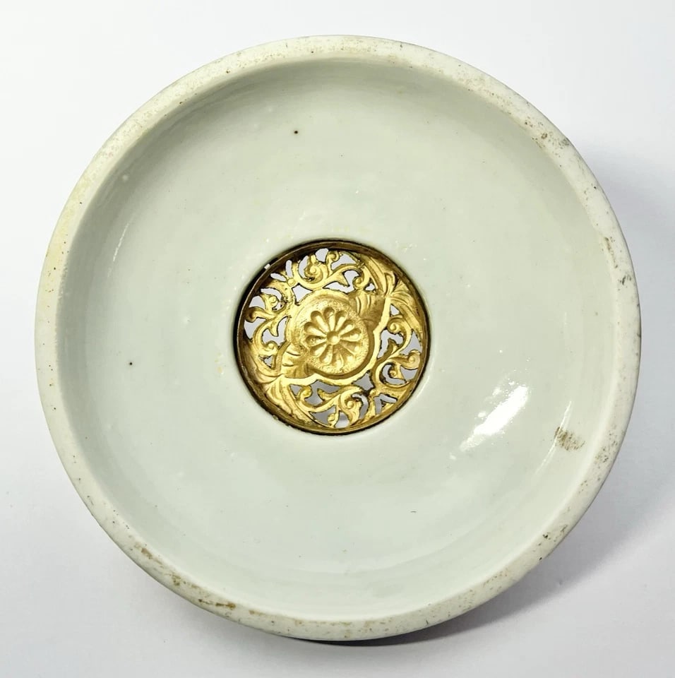 19th Century Antique Imari Doré Japanese Porcelain Gold Gilt Potpourri, Foo Dogs - 8