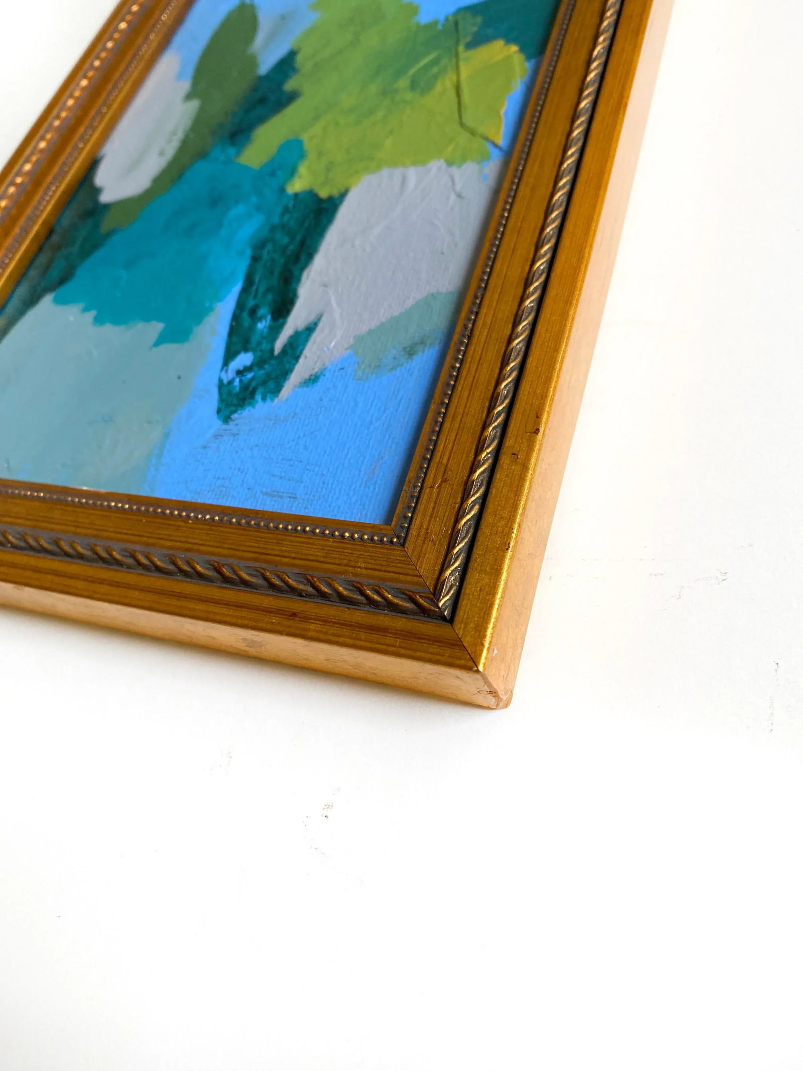 Blue Shadows" 2025 Framed Mini Painting by Jessalin Beutler - 2