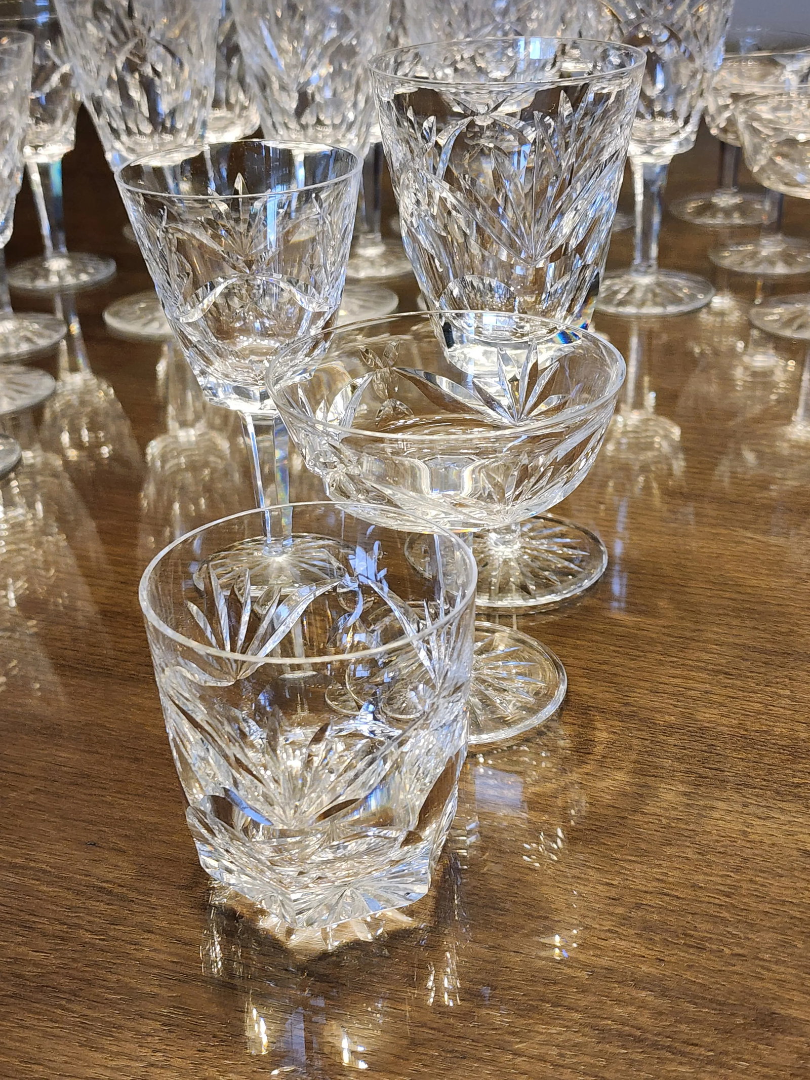 Mid 20th Century Ashling Cut by Waterford Crystal Stemware Collection Service for 12- 48 Pieces - 8