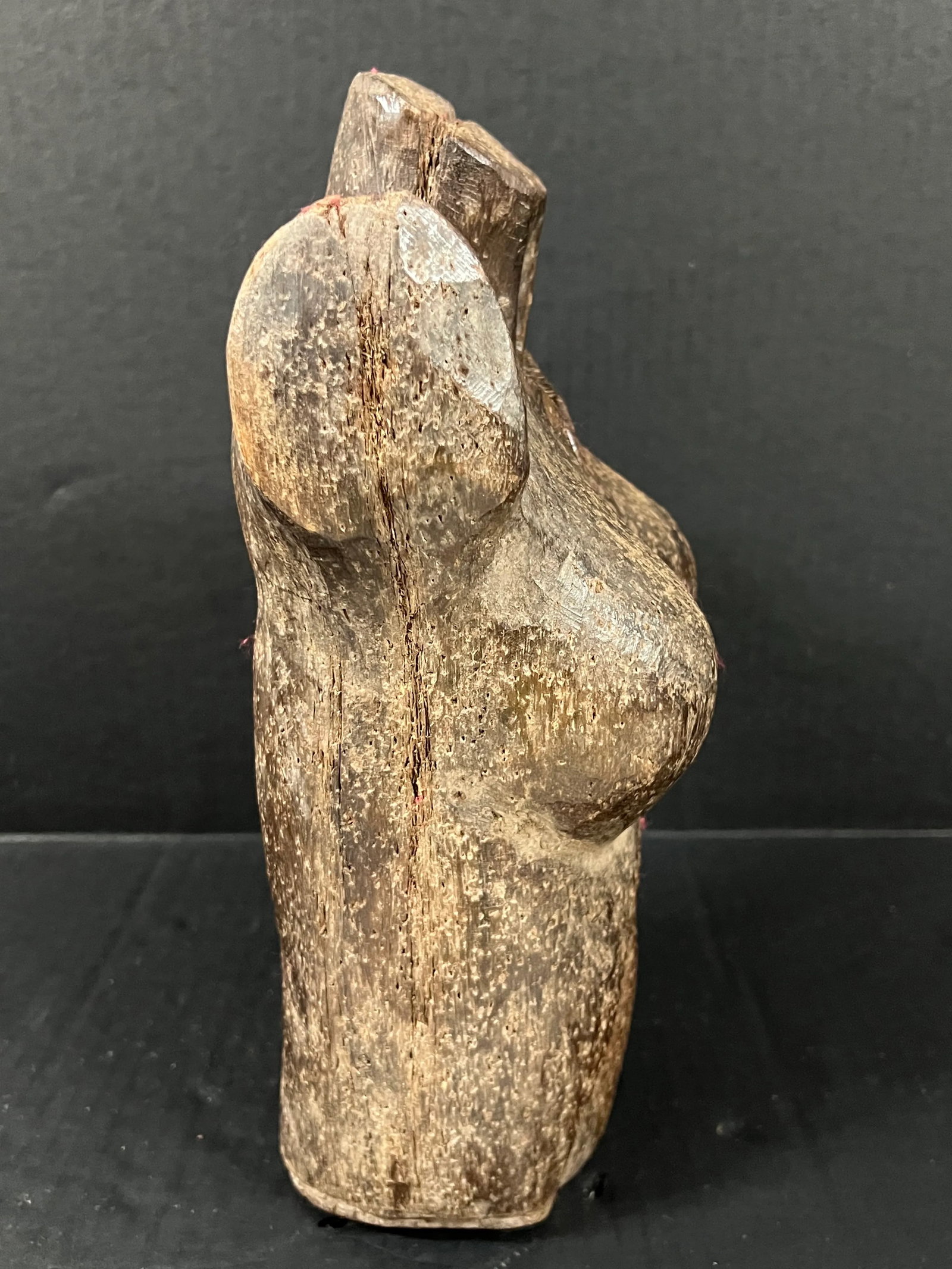 Late 20th Century Vintage Carved Solid Wood Female Torso Sculpture - 6
