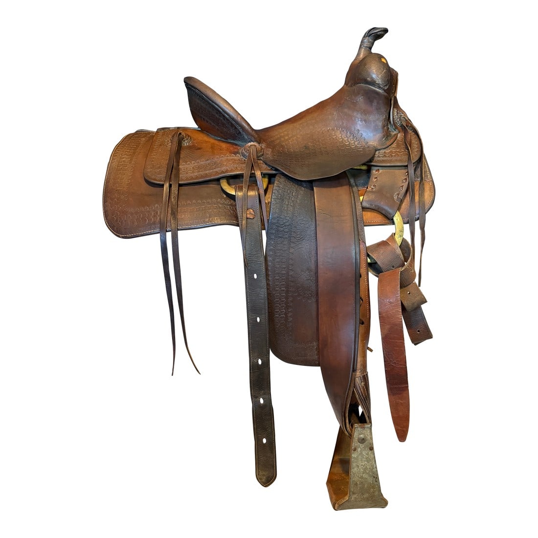Vintage 1920s American Western Saddle H.H.Heiser (1 of 8)