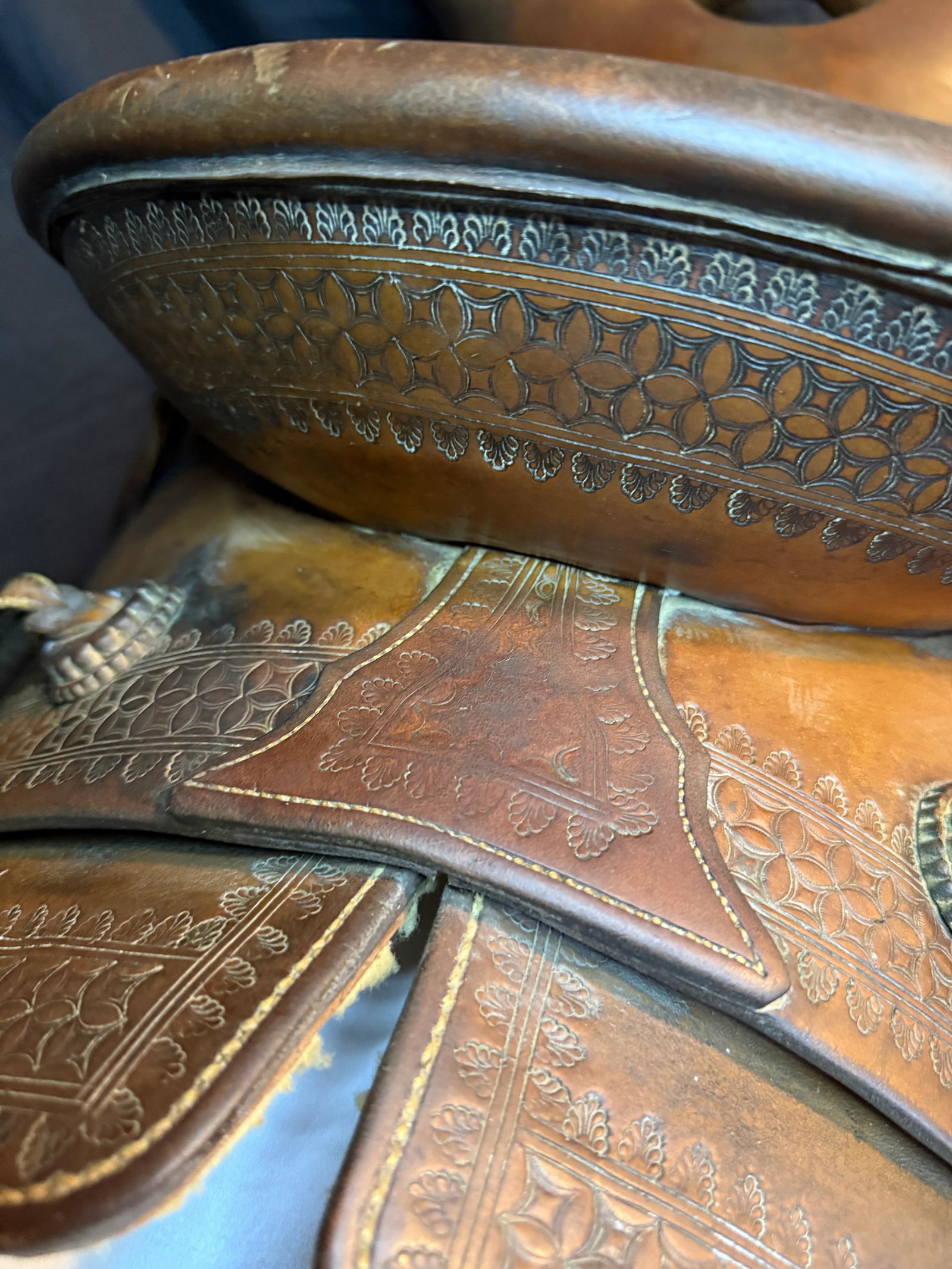 Vintage 1920s American Western Saddle H.H.Heiser - 3