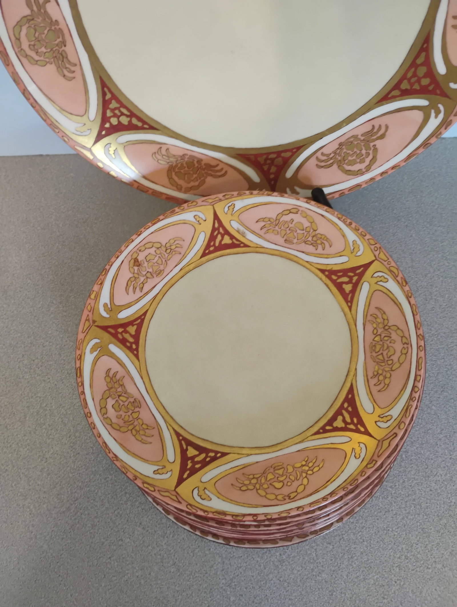 Late 1800s Limoges Hand Painted Dinnerware Set- 9 Pieces - 2