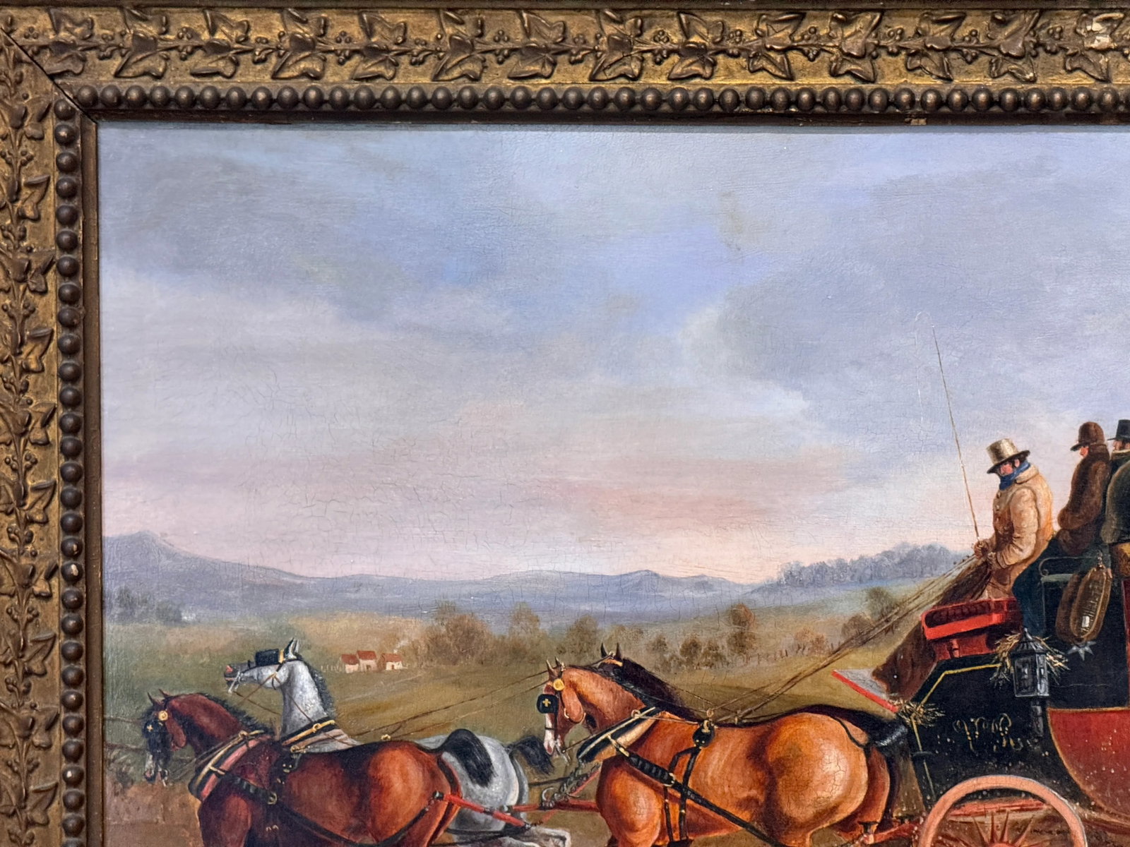 Oil Painting of London to Glasgow Royal Mail Coach by Charles Cooper Henderson - 4