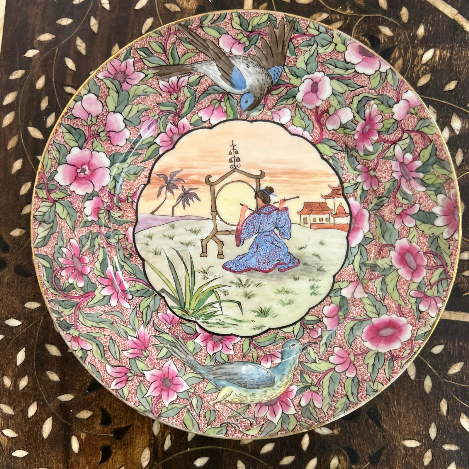 John Pouyat Limoges France Chinoiserie Plates Set of 12 Signed - 5