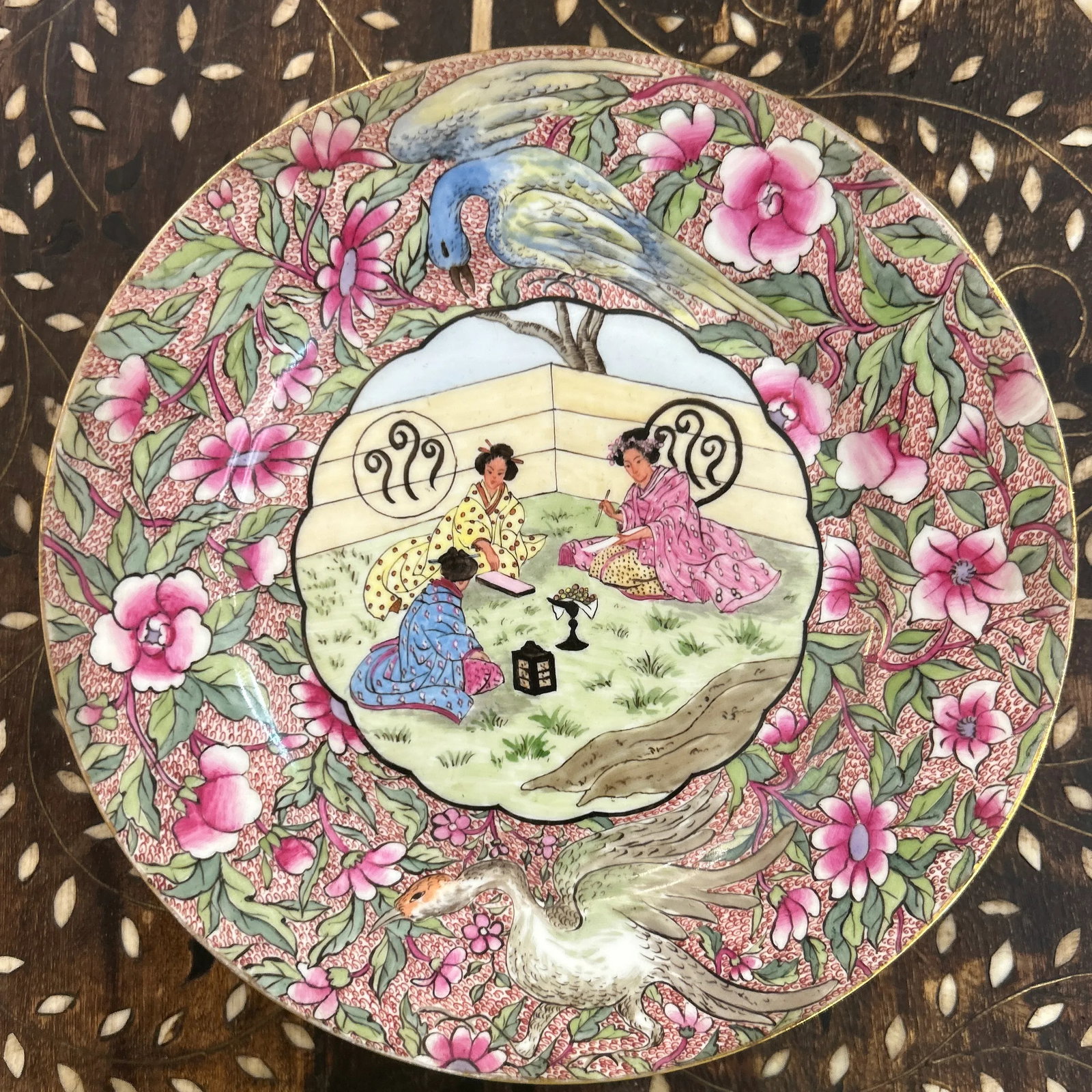 John Pouyat Limoges France Chinoiserie Plates Set of 12 Signed - 6