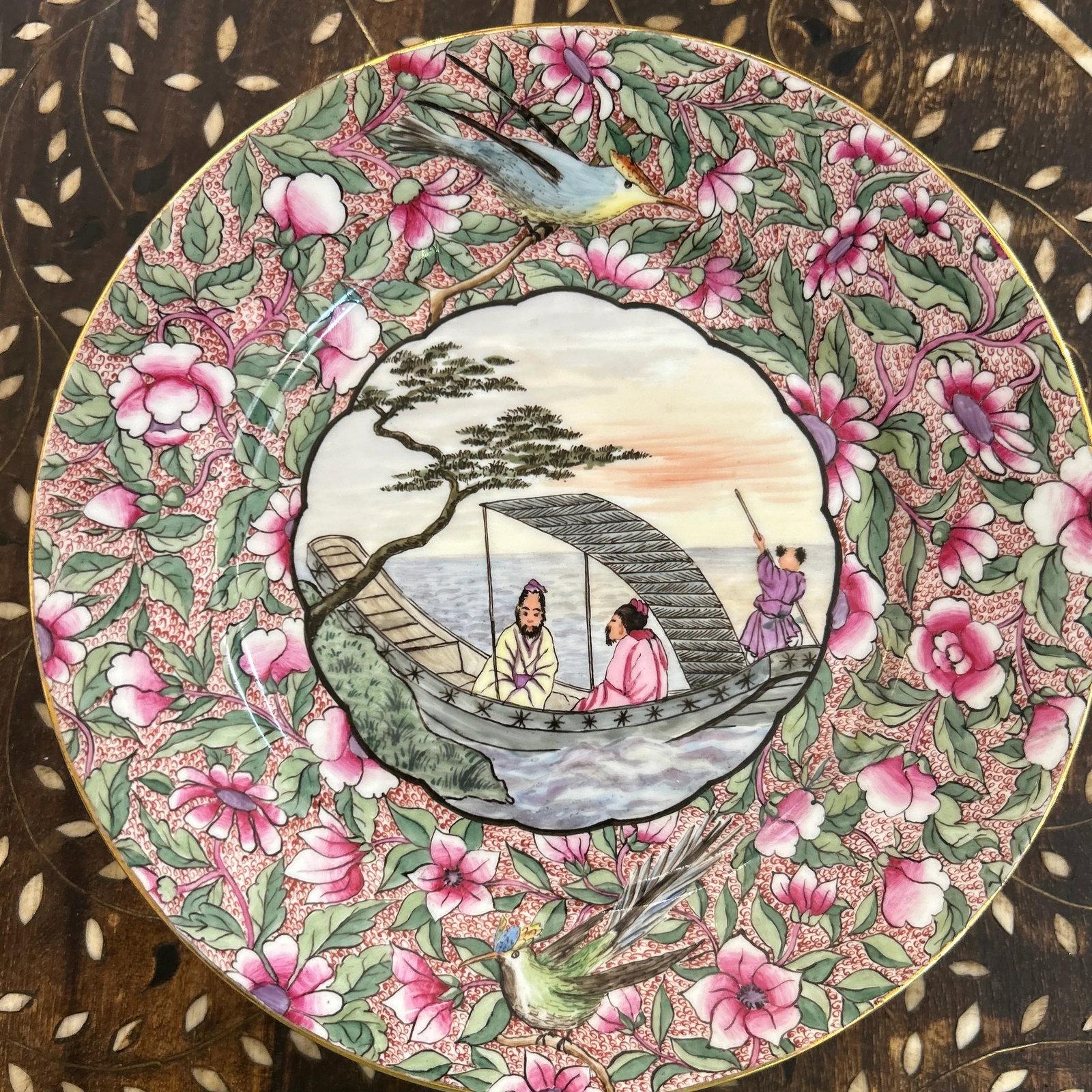 John Pouyat Limoges France Chinoiserie Plates Set of 12 Signed - 8
