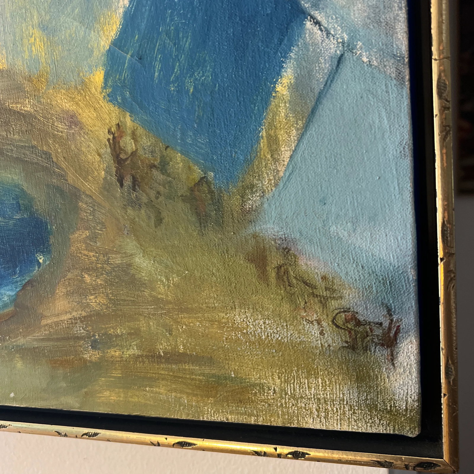 20th Century American School Oil on Canvas Signed Framed by Conni Pim Seaside Village - 10