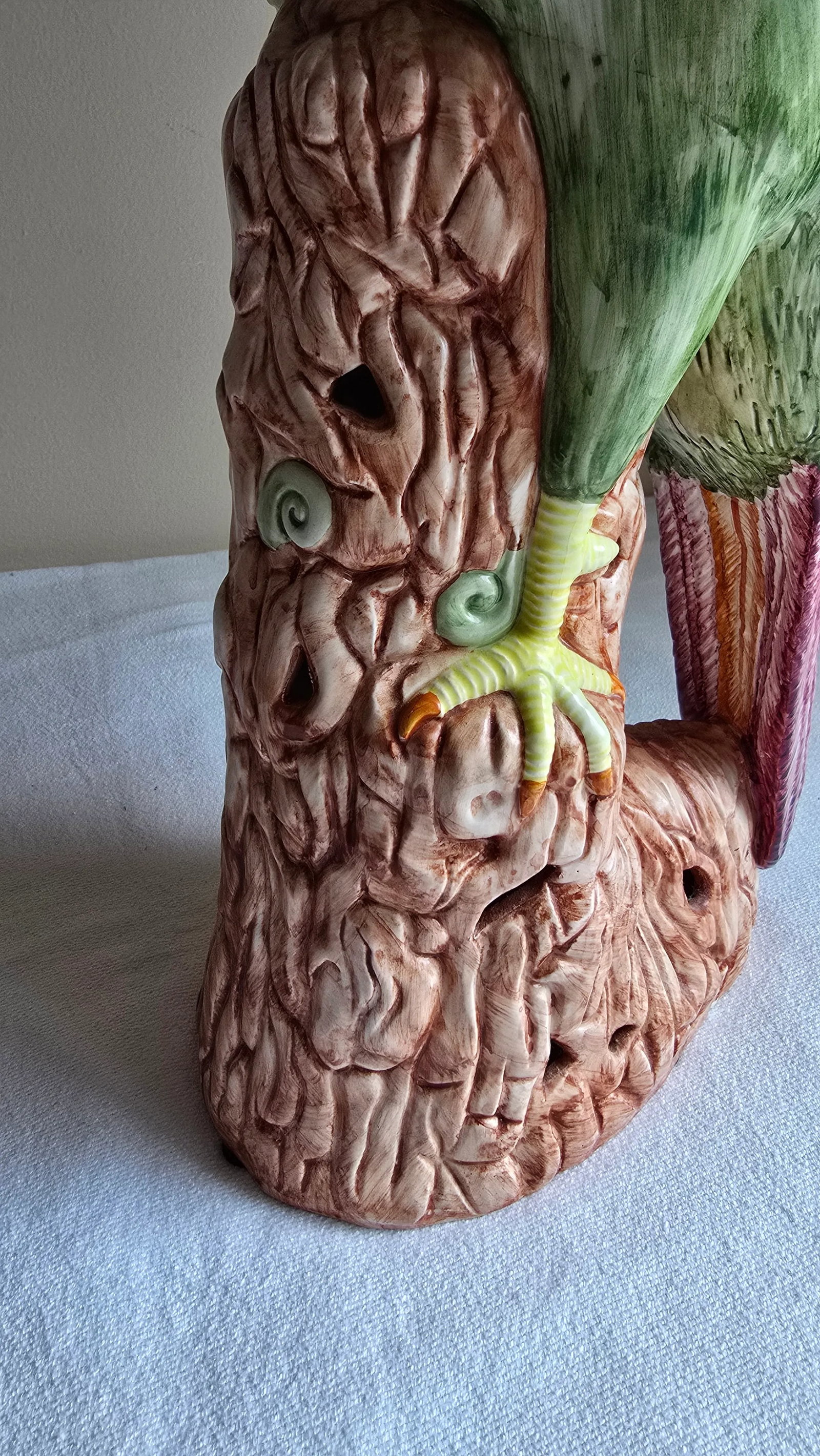 Vintage Mottahedeh Porcelain Colorful Bird Parrot Phoenix Figure Statue, Made in Italy - 8