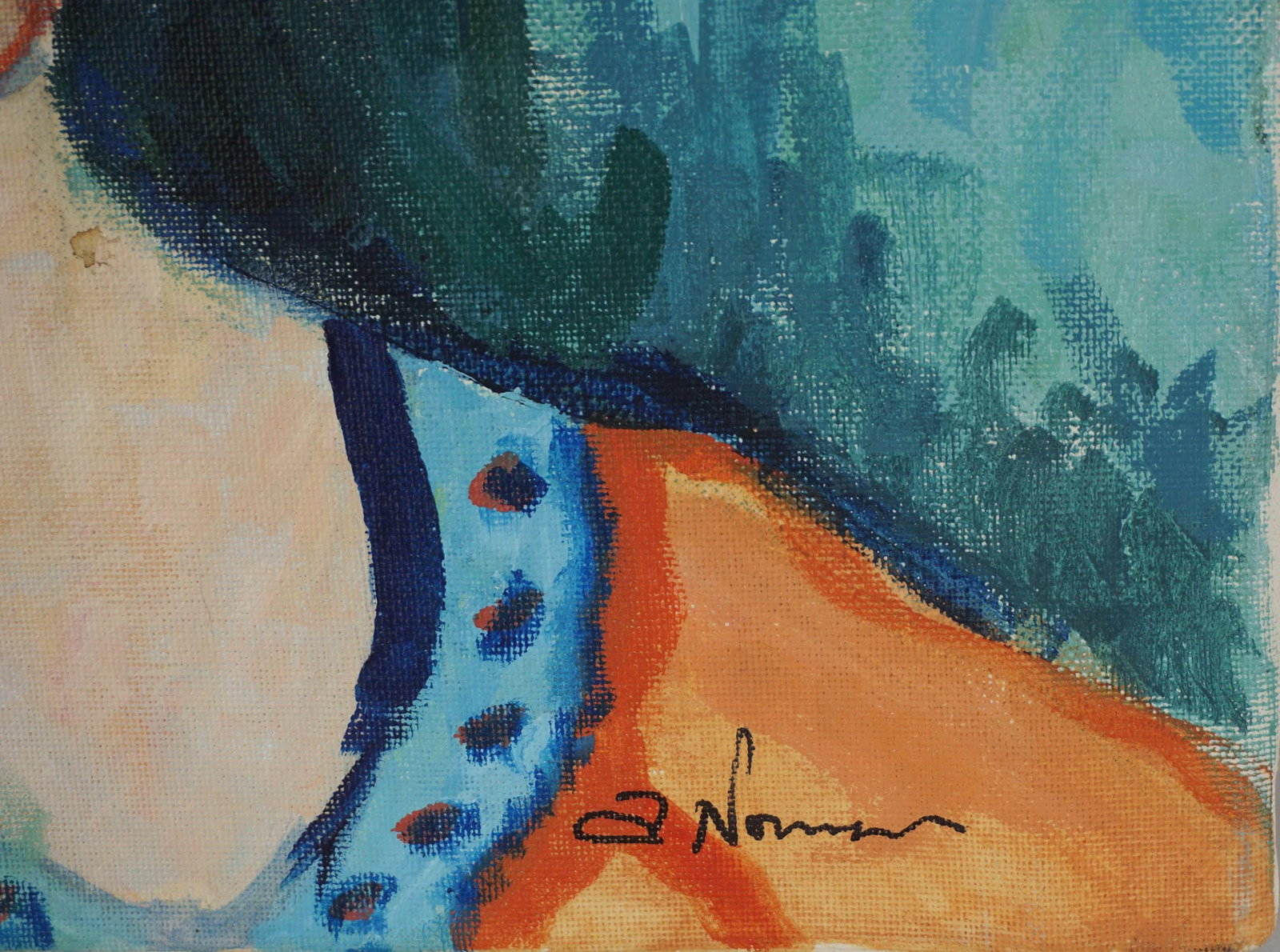 Original Fauvist Oil Portrait -- Study of Madame Matisse by Anna Norman - 4