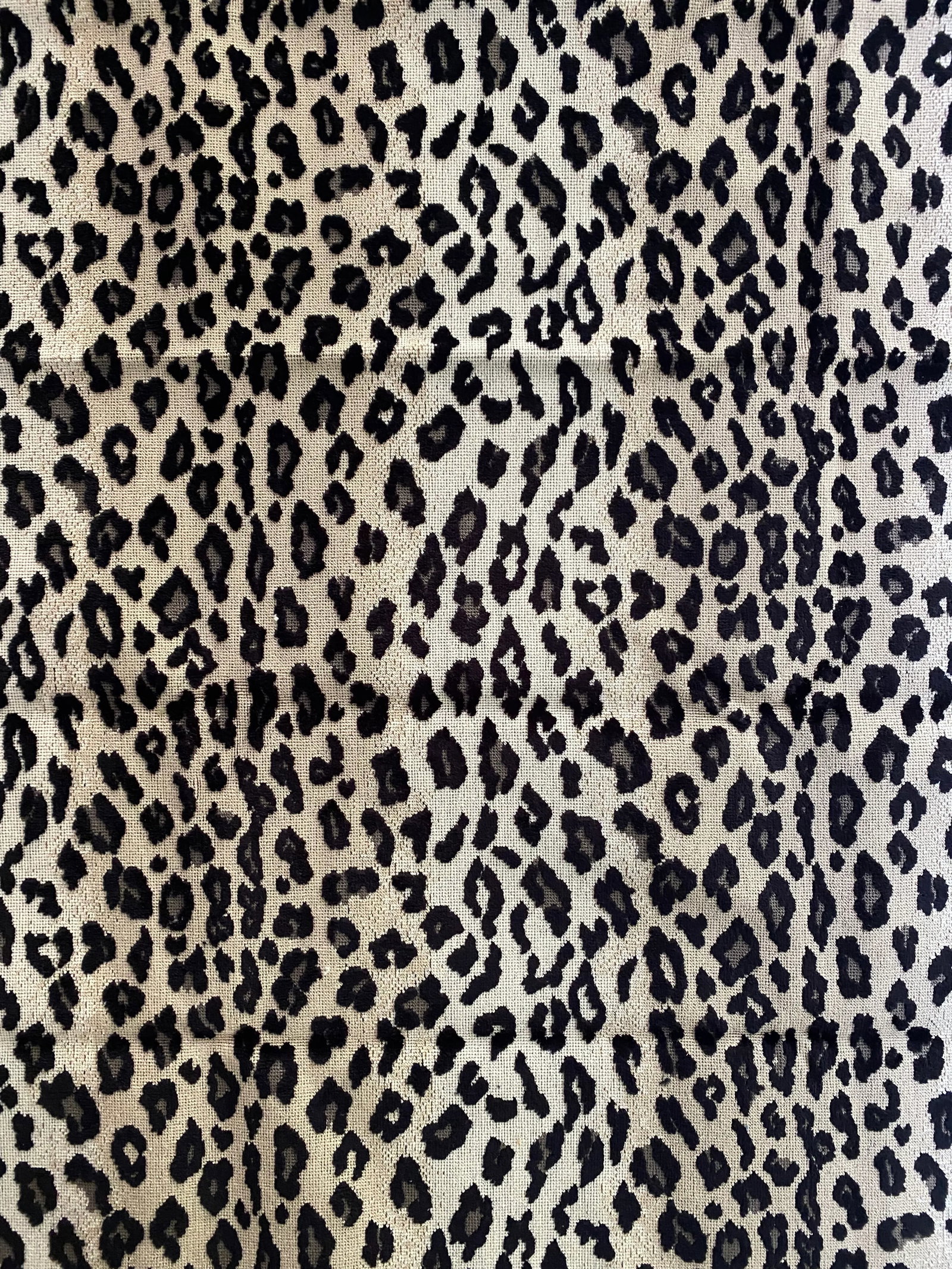 1.25 Yards of Schumacher's Safari Épinglé Fabric in Snow Leopard - 2