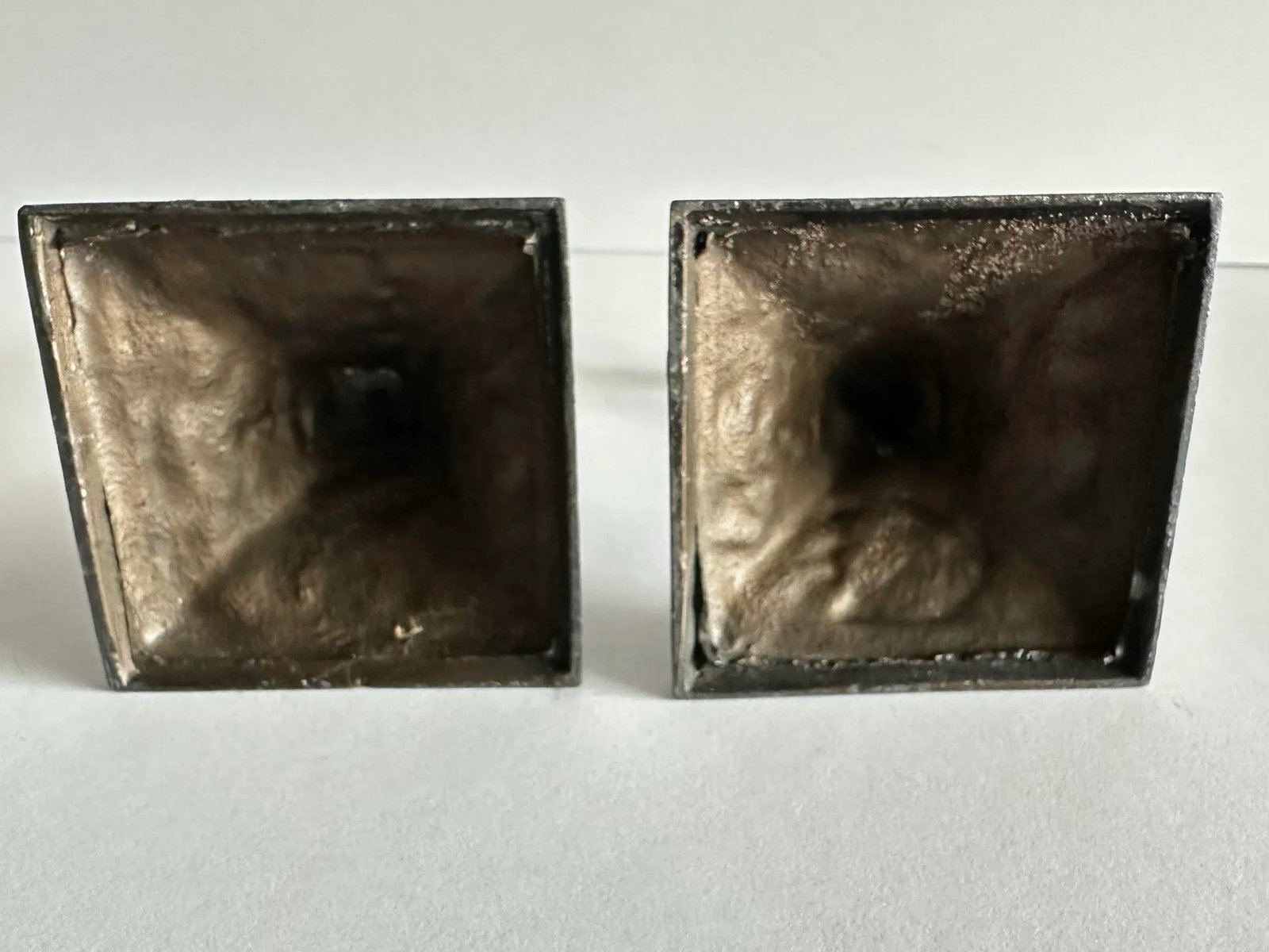 Antique Art Nouveau Grapes & Leaves Bronze Candlestick Holders- A Pair - 9