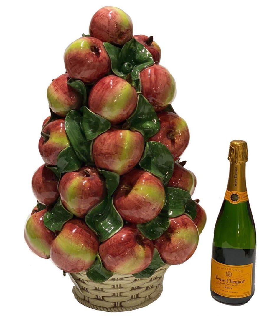 Late 20th Century Italian Ceramic Apple Centerpiece - 6