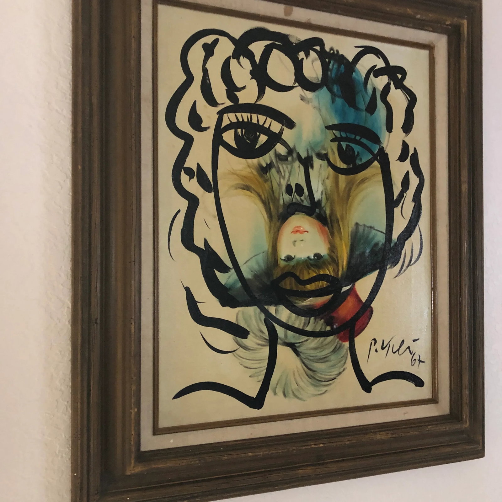 1967 Portrait of a Mother & Child Oil Painting by Peter Robert Keil, Framed - 2