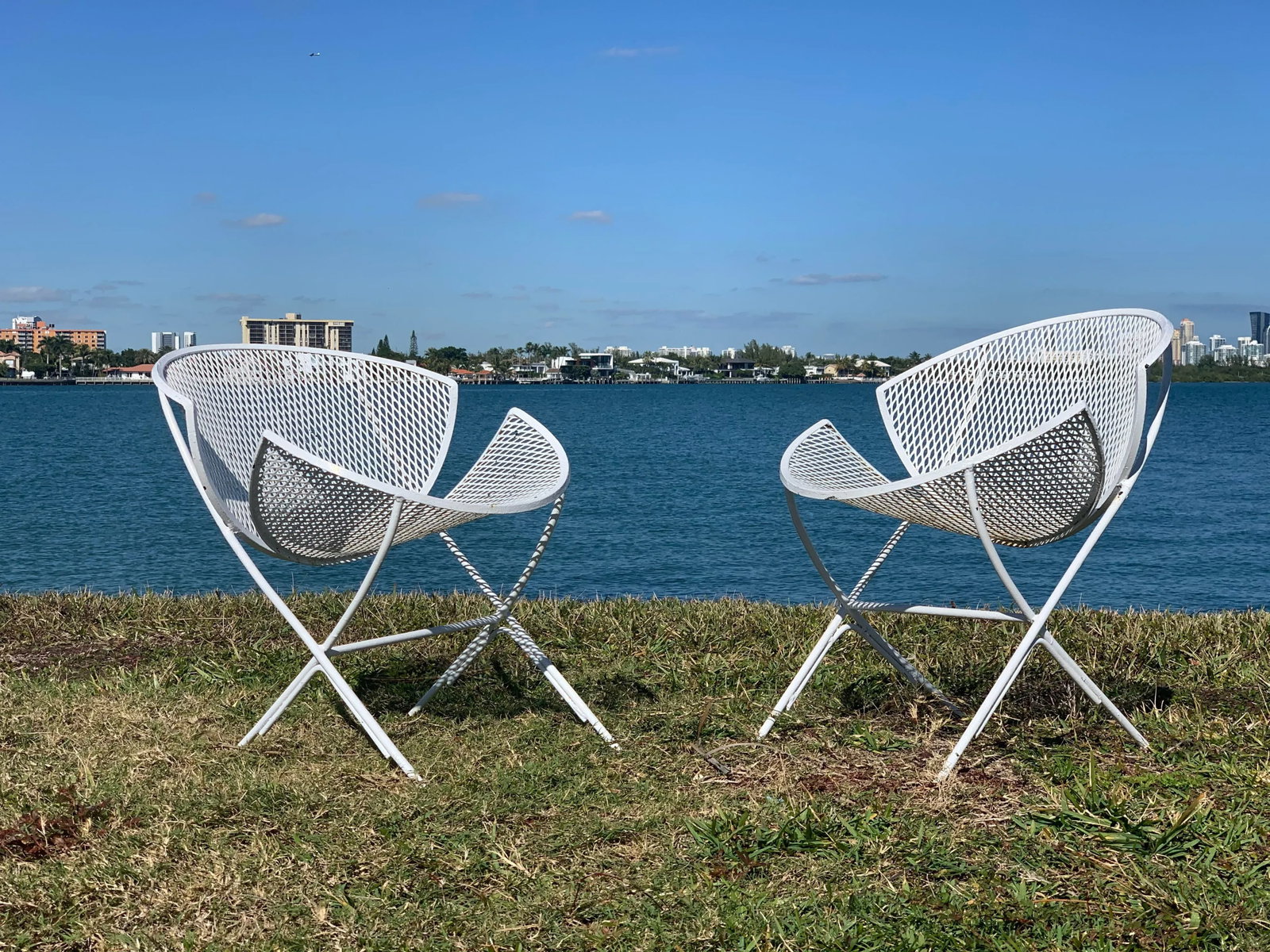 1950s Orange Slice Patio Chairs Maurizio Tempestini for Salterini - a Pair, Attributed - 4
