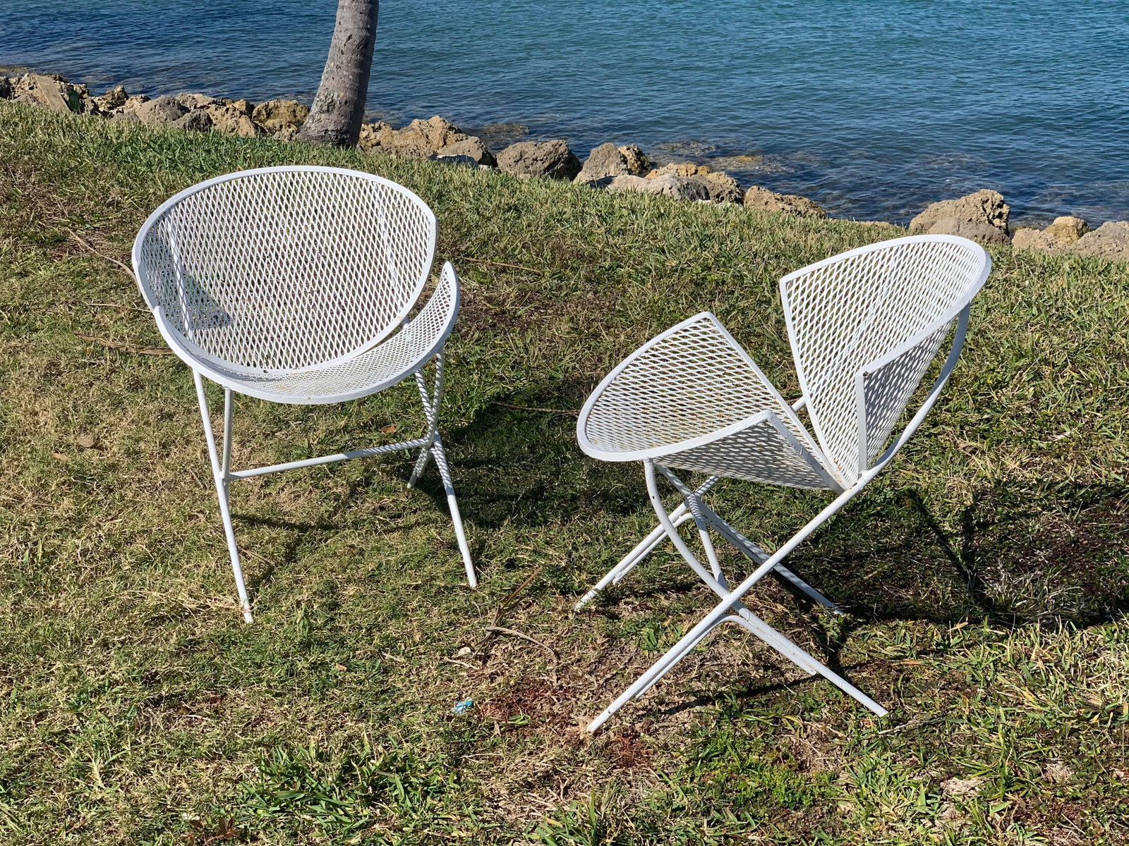 1950s Orange Slice Patio Chairs Maurizio Tempestini for Salterini - a Pair, Attributed - 6