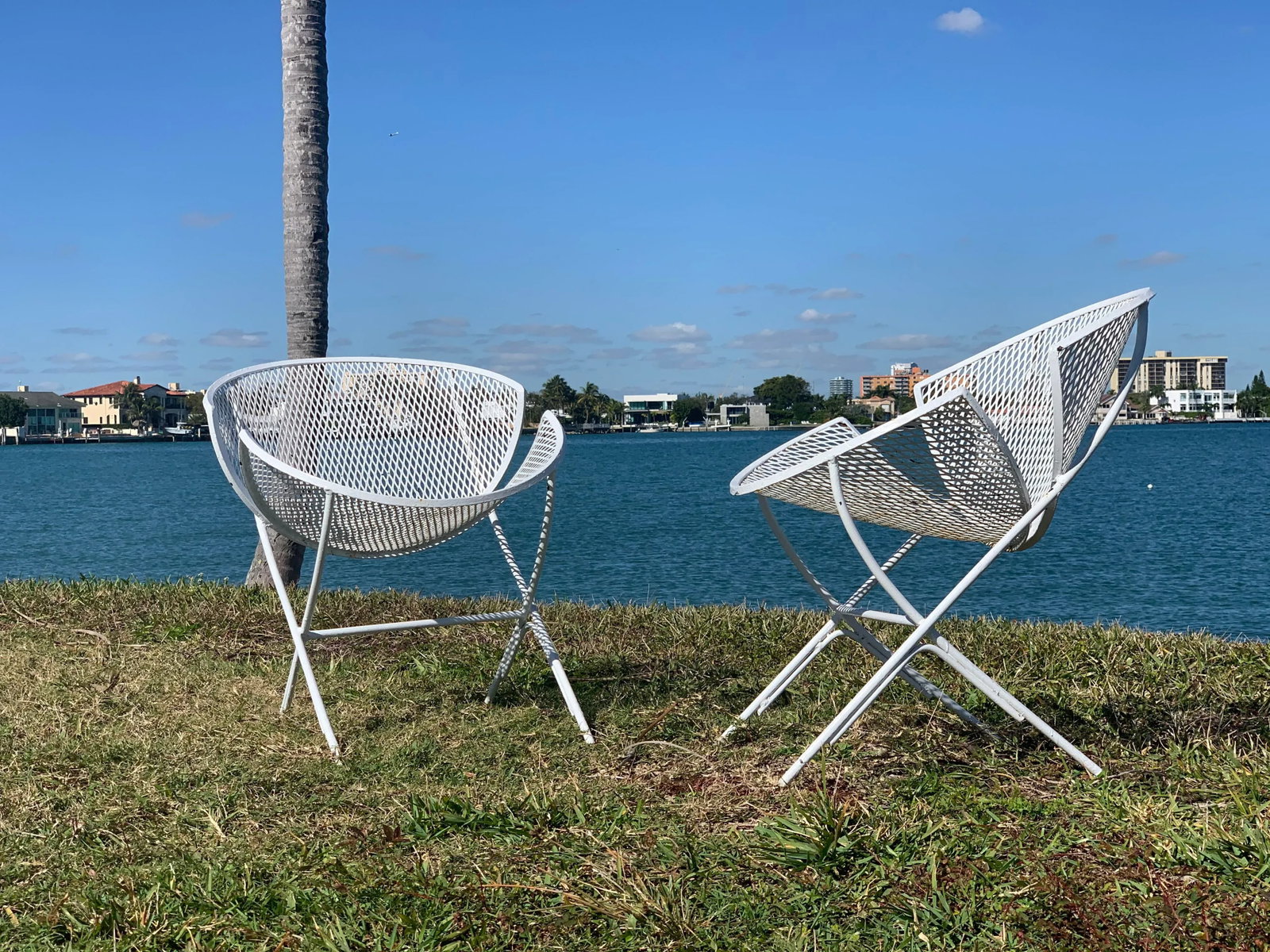 1950s Orange Slice Patio Chairs Maurizio Tempestini for Salterini - a Pair, Attributed - 8