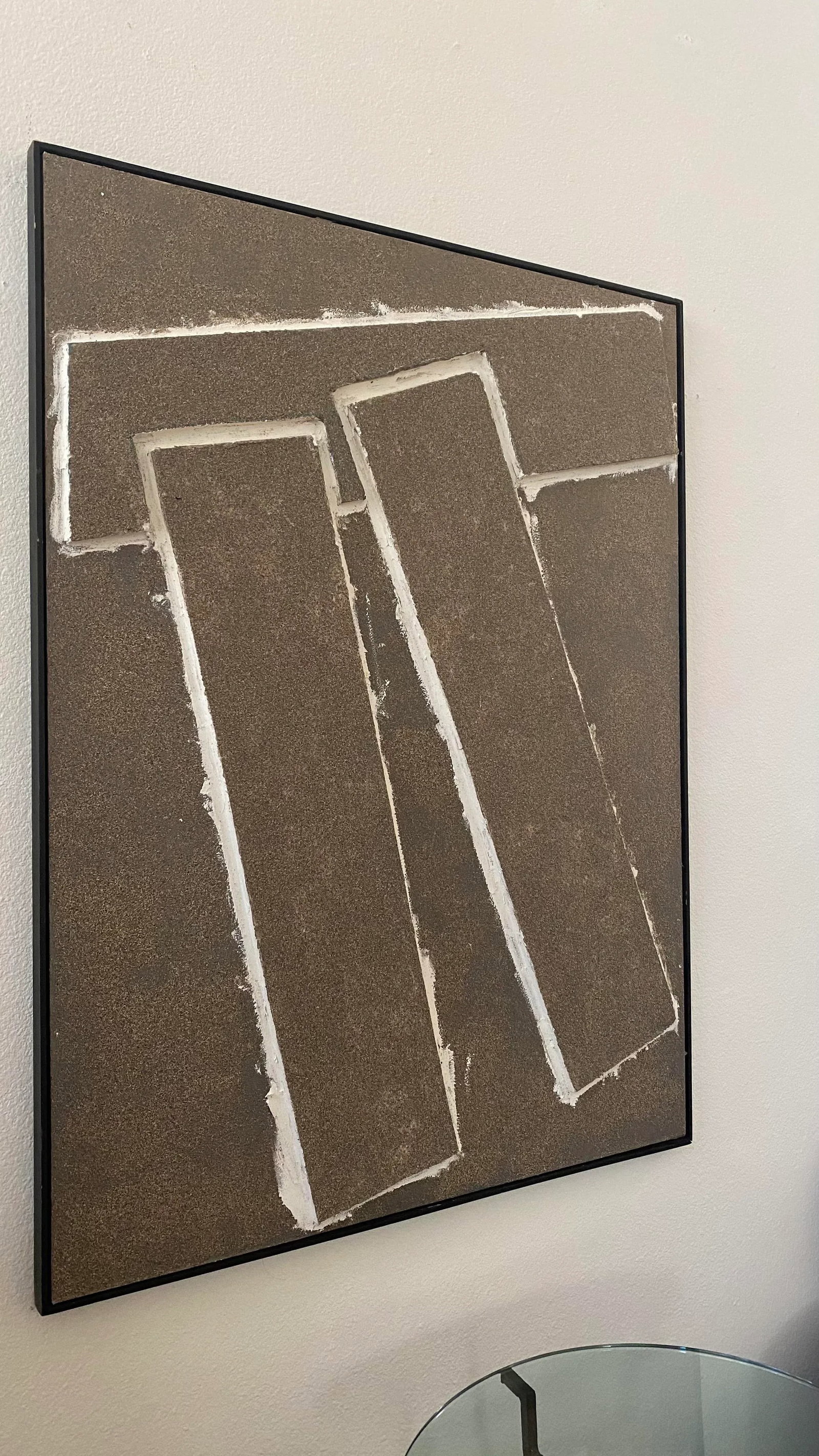 Pi Contemporary Minimalist Abstract Mixed-Media Painting by John Paul San Pedro, Framed - 2