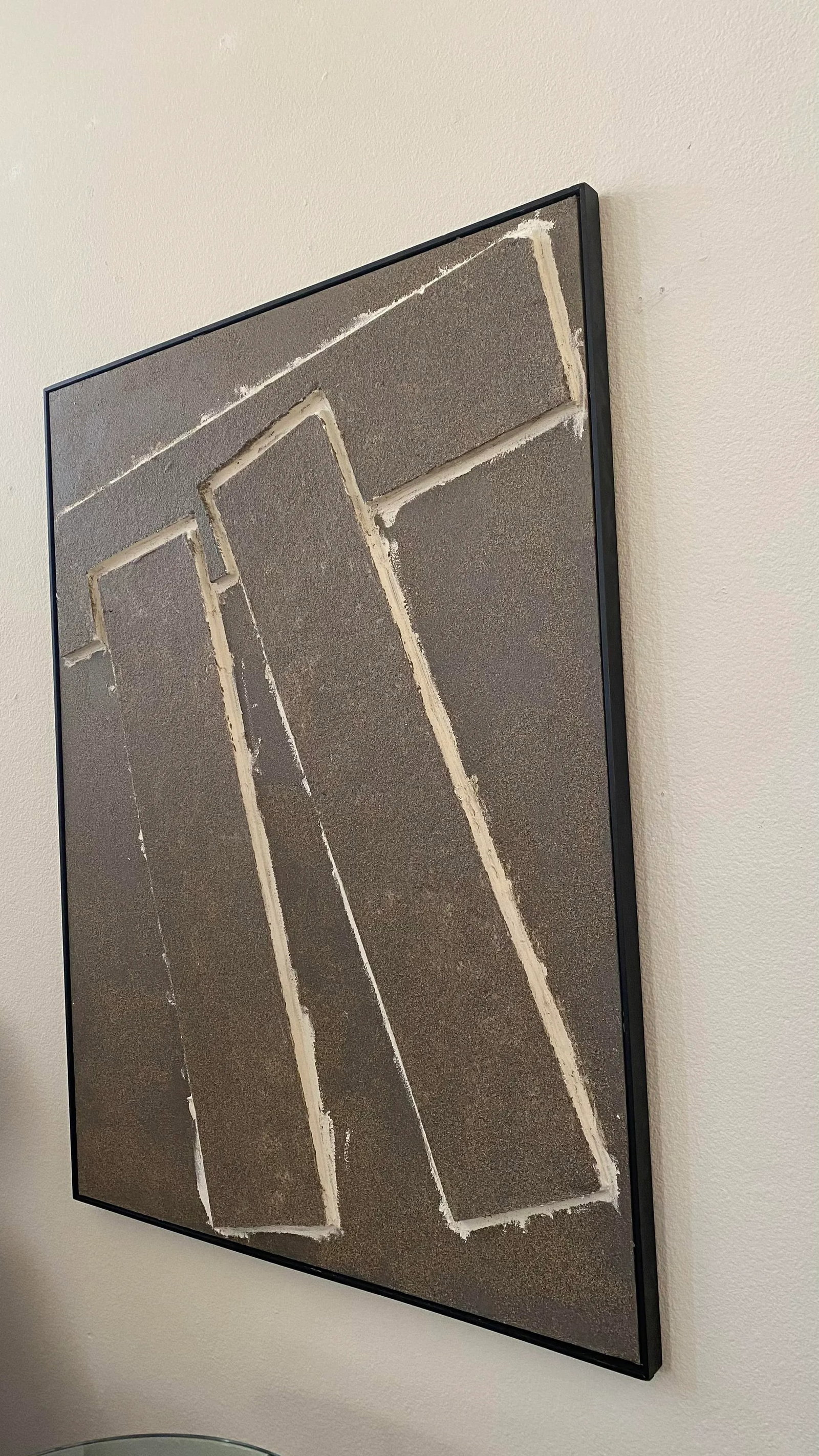 Pi Contemporary Minimalist Abstract Mixed-Media Painting by John Paul San Pedro, Framed - 4