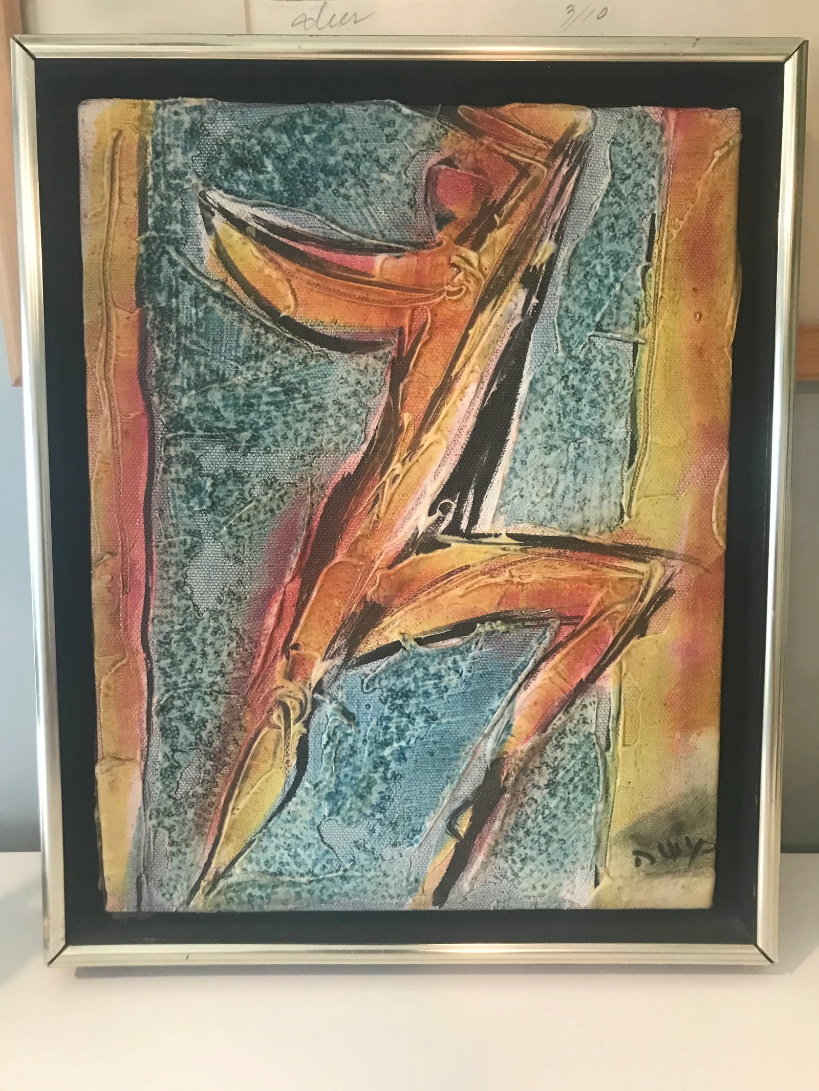 Mid 20th Century Abstract Figurative Nude Impasto Painting by Moshe Katz, Framed - 9