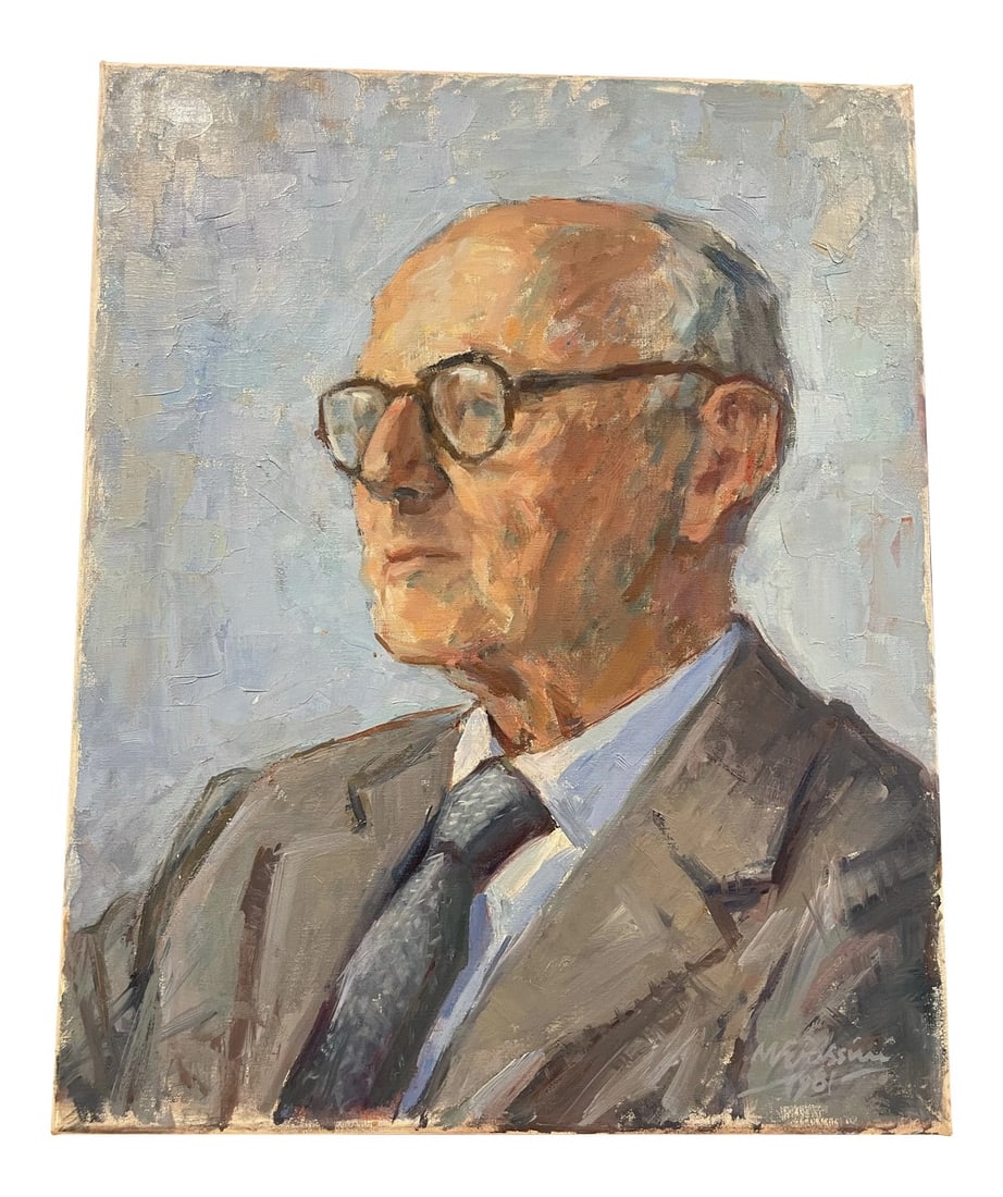 Mid 20th Century Oil Portrait Painting of a Gentleman by Mary Elizabeth Passini (1 of 9)