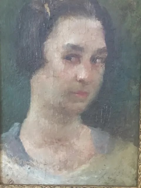 Early 20th Century Portrait of a Lady Oil Painting, Framed - 2