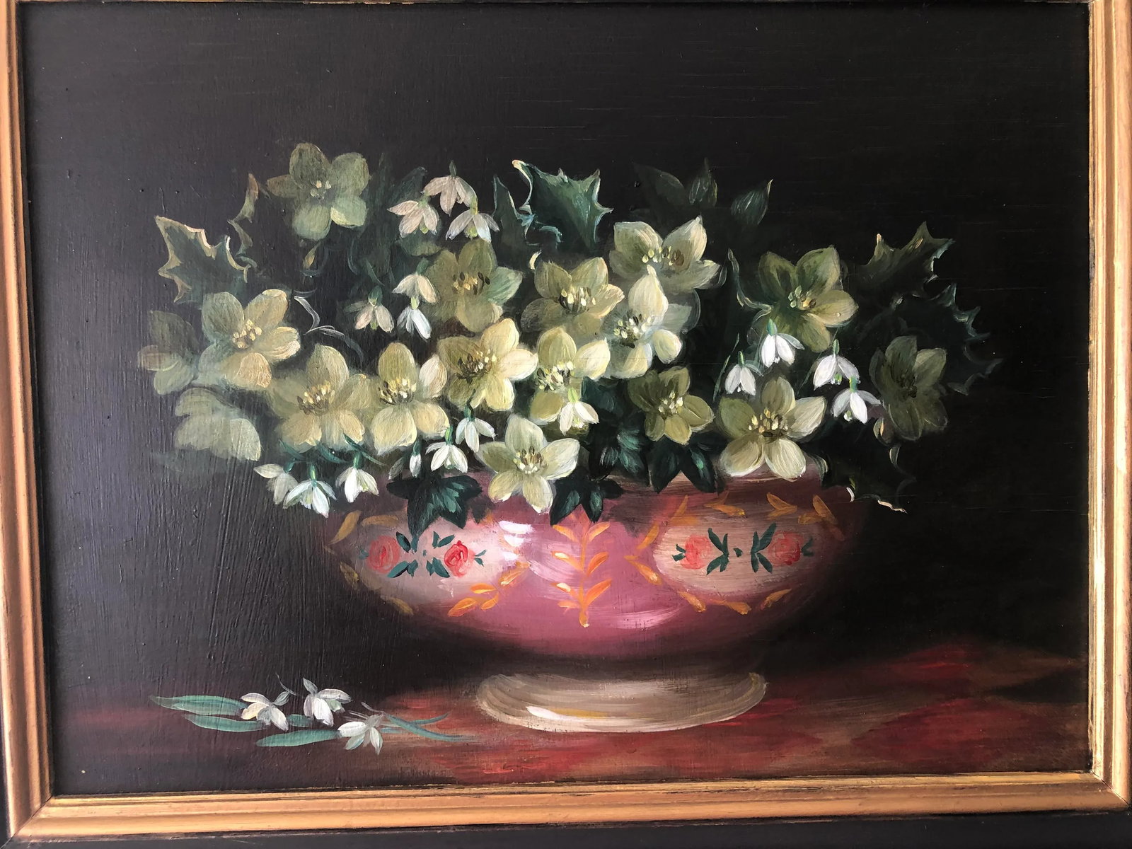 20th Century English Floral Still Life Oil Painting, Framed - 2