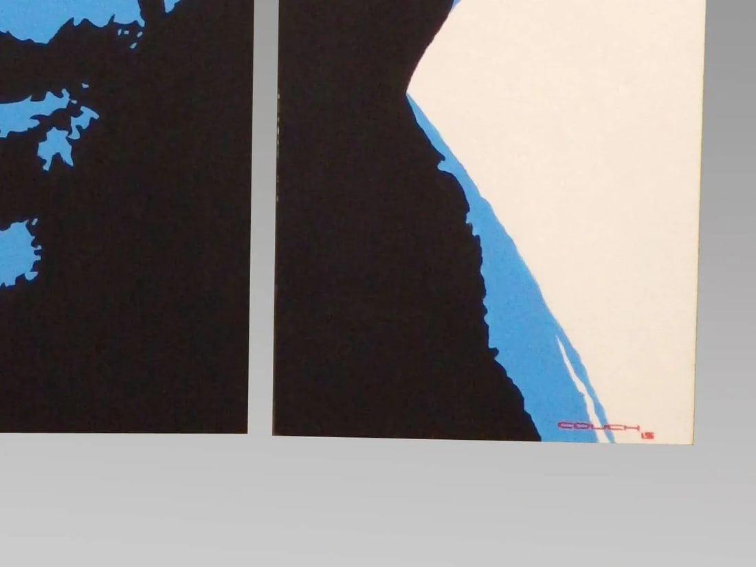 Steve McQueen Portrait Painting by Detroit Artist Billy Couch - Set of 6 - 2