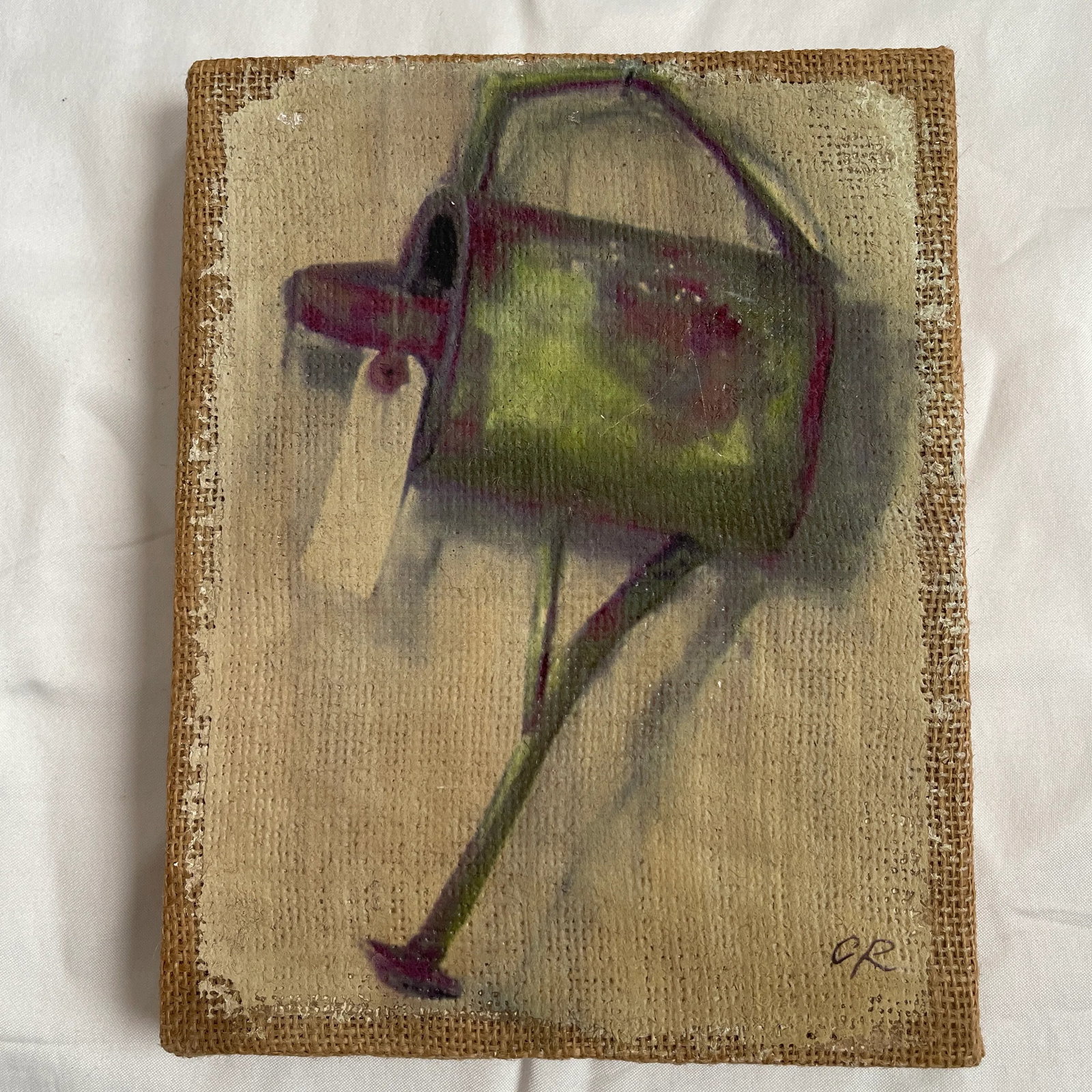 1990s Still Life Painting of a Garden Watering Can by Carol Rowan - 13