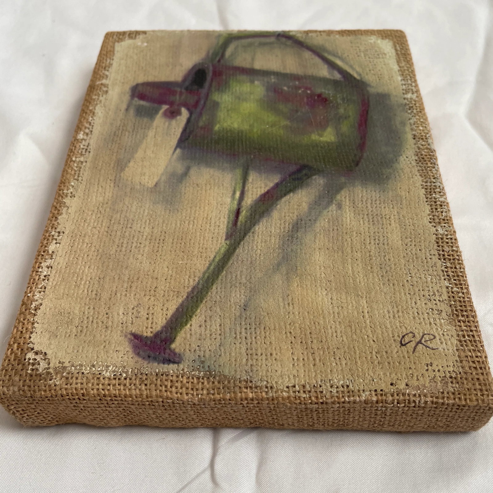 1990s Still Life Painting of a Garden Watering Can by Carol Rowan - 5