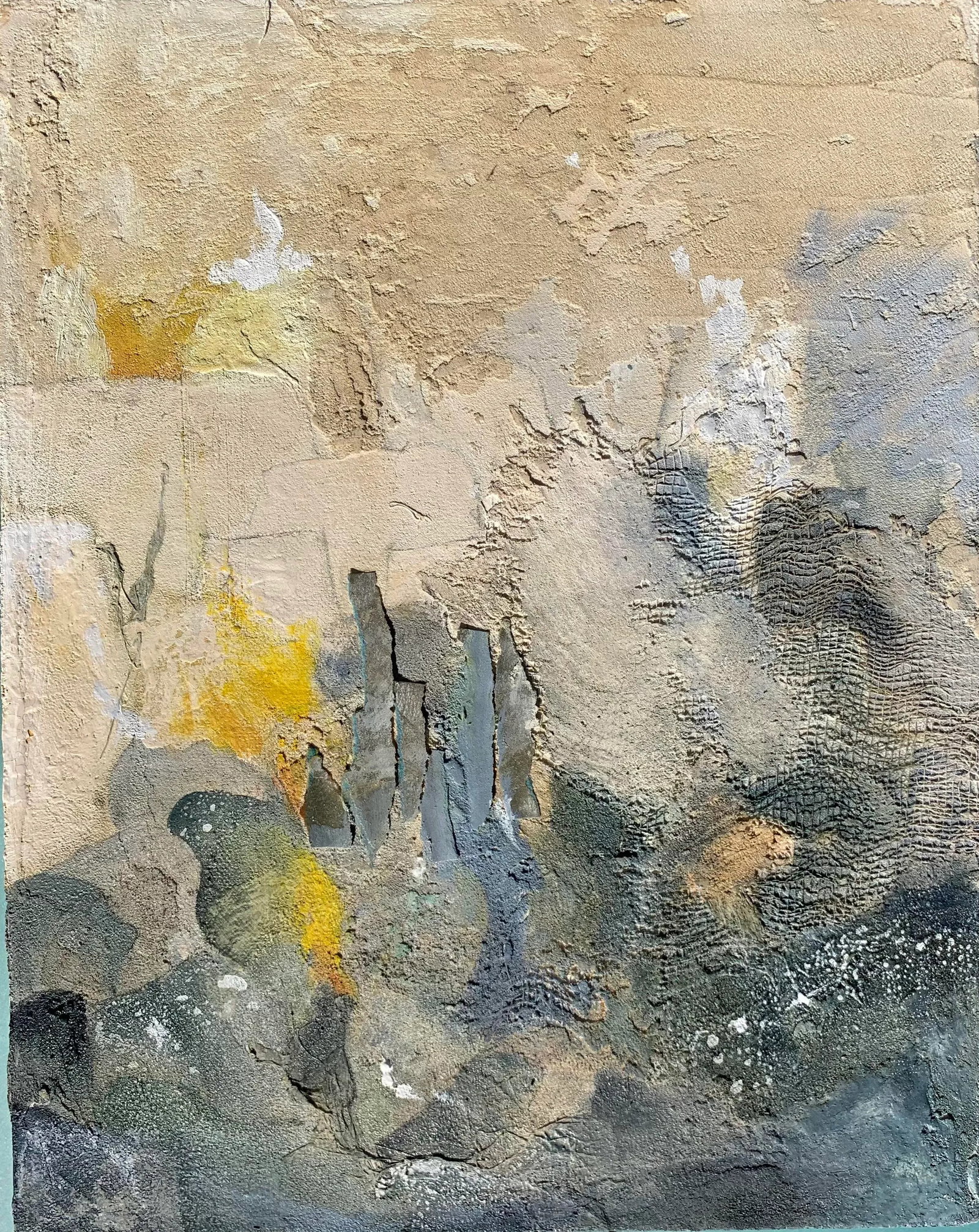 Contemporary Abstract Expressionist Mixed-Media Encaustic Painting by Eiko Shima - 3