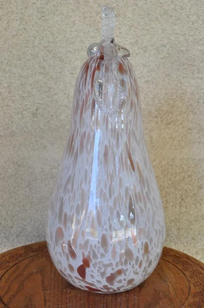 Large 14" Italian Hand-Blown Murano Style Art Glass Eggplant Sculpture - 3