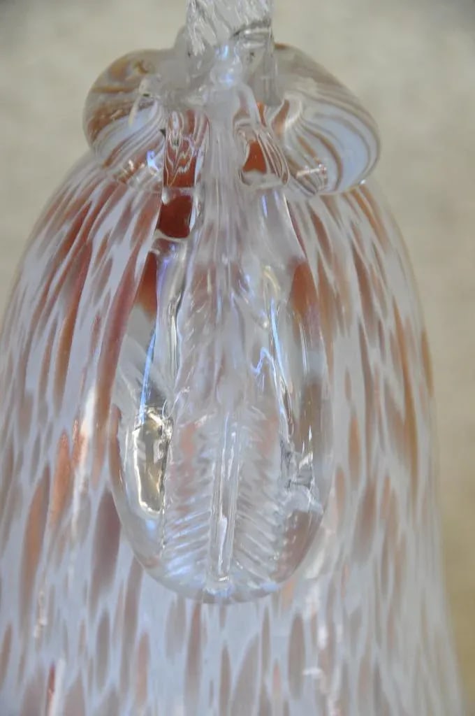 Large 14" Italian Hand-Blown Murano Style Art Glass Eggplant Sculpture - 4