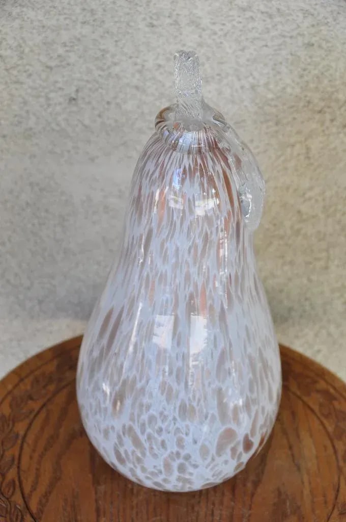 Large 14" Italian Hand-Blown Murano Style Art Glass Eggplant Sculpture - 5