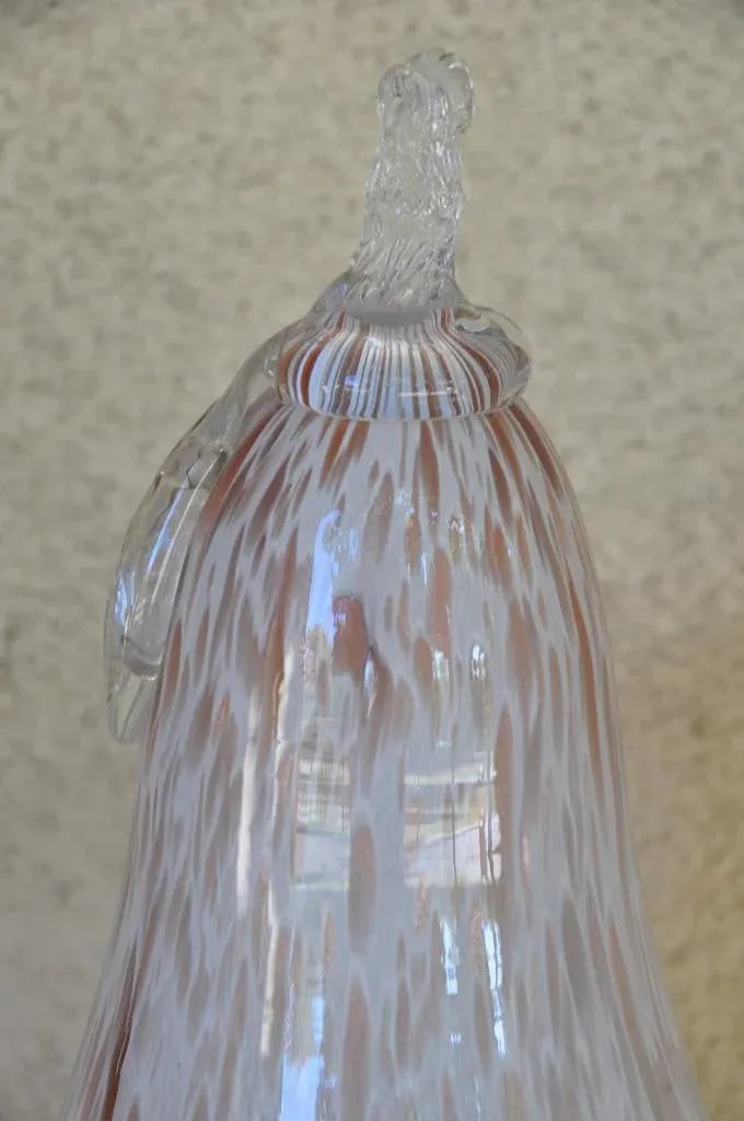 Large 14" Italian Hand-Blown Murano Style Art Glass Eggplant Sculpture - 6