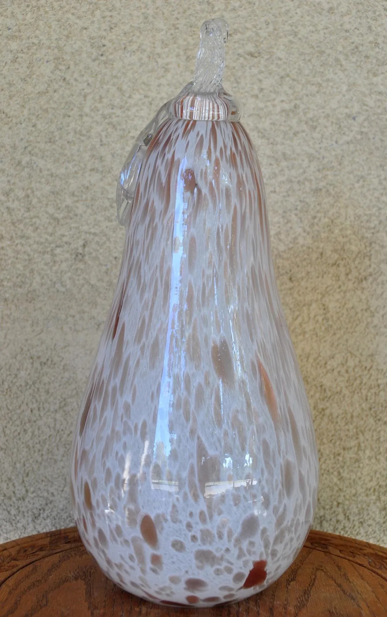 Large 14" Italian Hand-Blown Murano Style Art Glass Eggplant Sculpture - 9