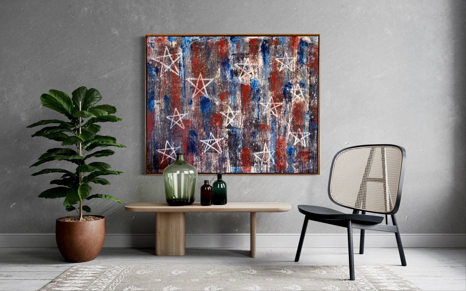 I've Been Bucked and I've Been Scorned Harrison Gilman Contemporary Abstract Mixed-Media Painting, - 2