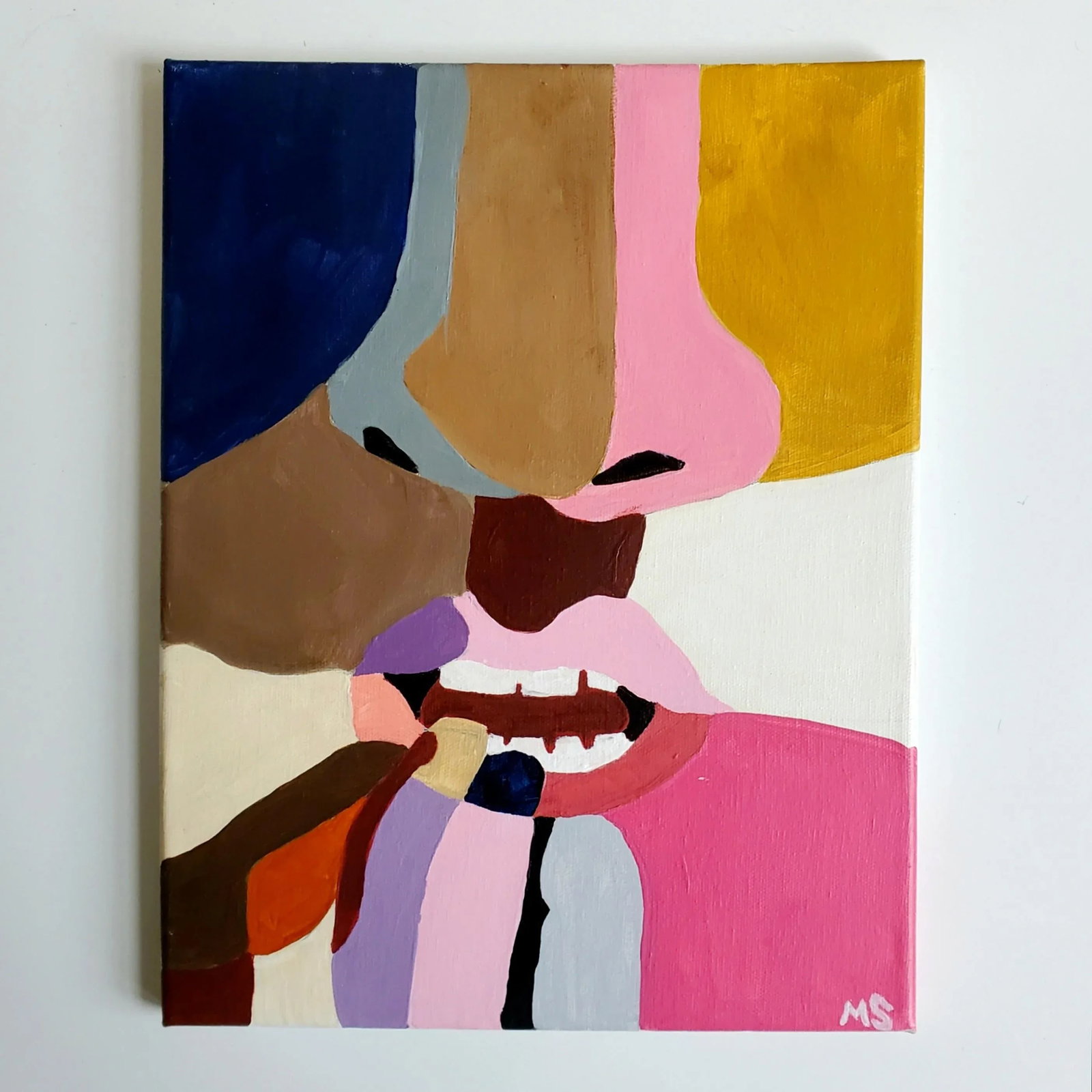 La Bouche Contemporary Pink Pop Art Portrait, by Megan Sneider - 10