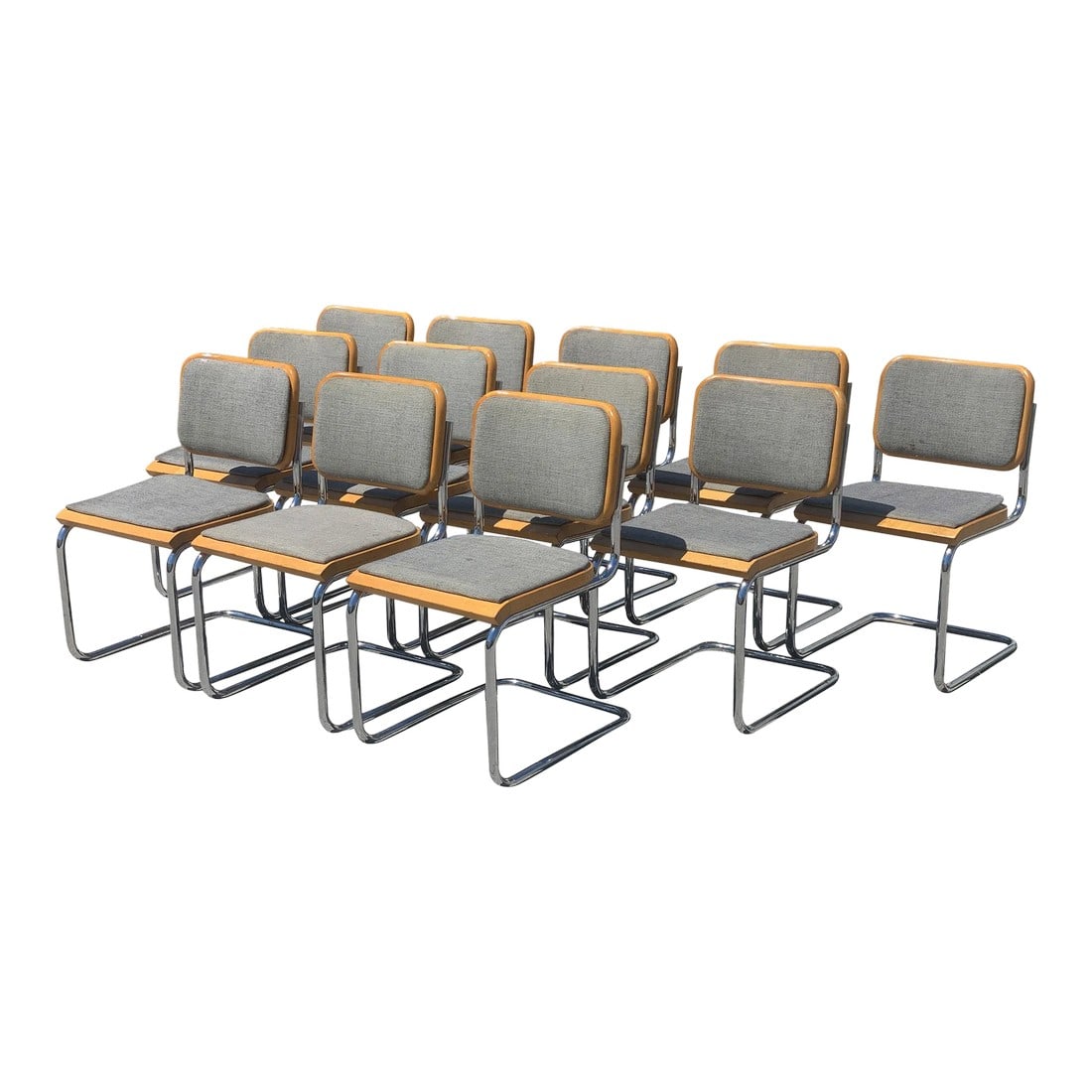Thonet Marcel Breuer Cesca Chrome Chairs - Set of 12 (1 of 7)