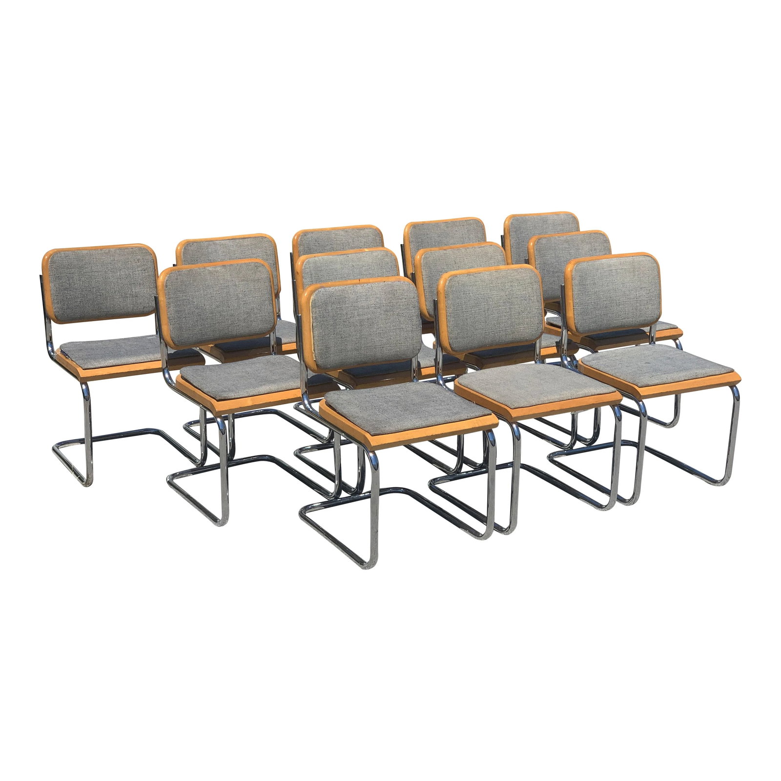 Thonet Marcel Breuer Cesca Chrome Chairs - Set of 12 - 2