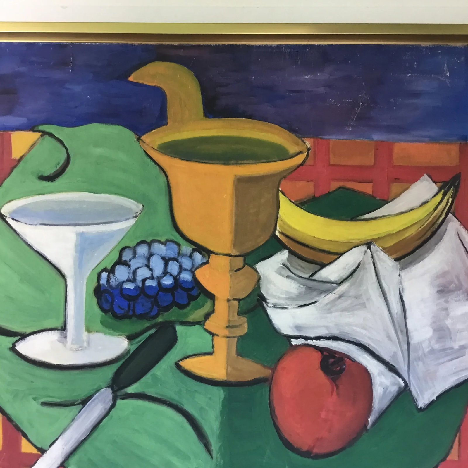 E Johnson 1948 Modernist Still Life Painting - 2