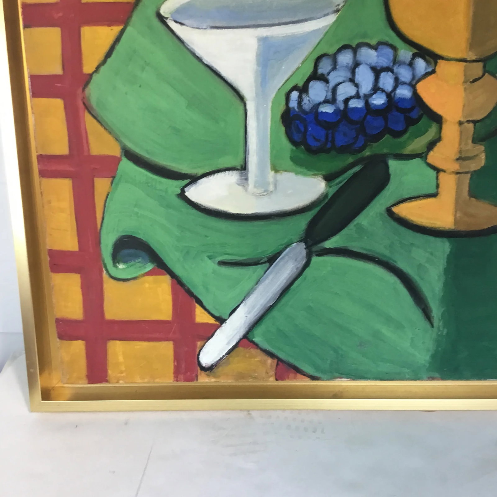 E Johnson 1948 Modernist Still Life Painting - 4