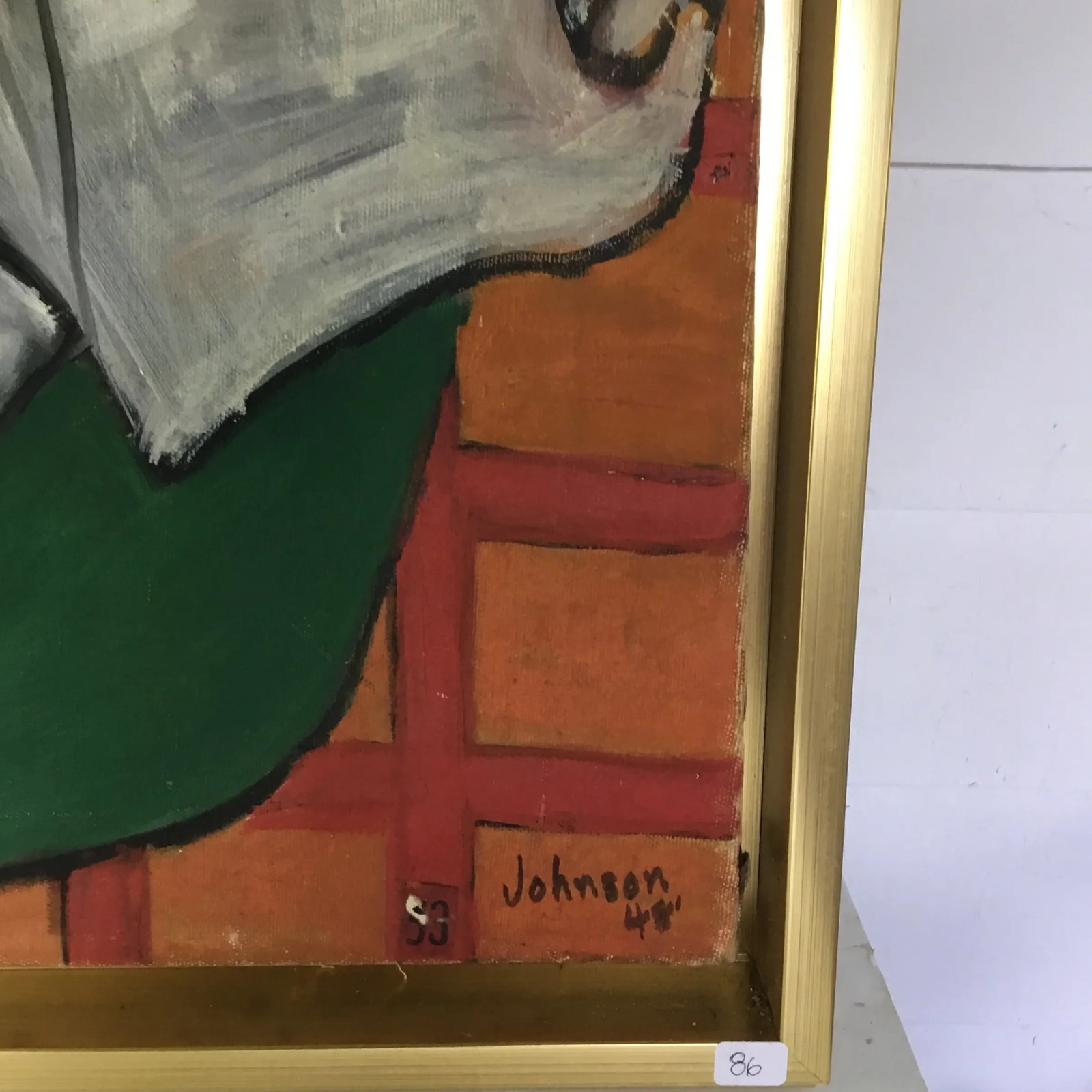 E Johnson 1948 Modernist Still Life Painting - 7