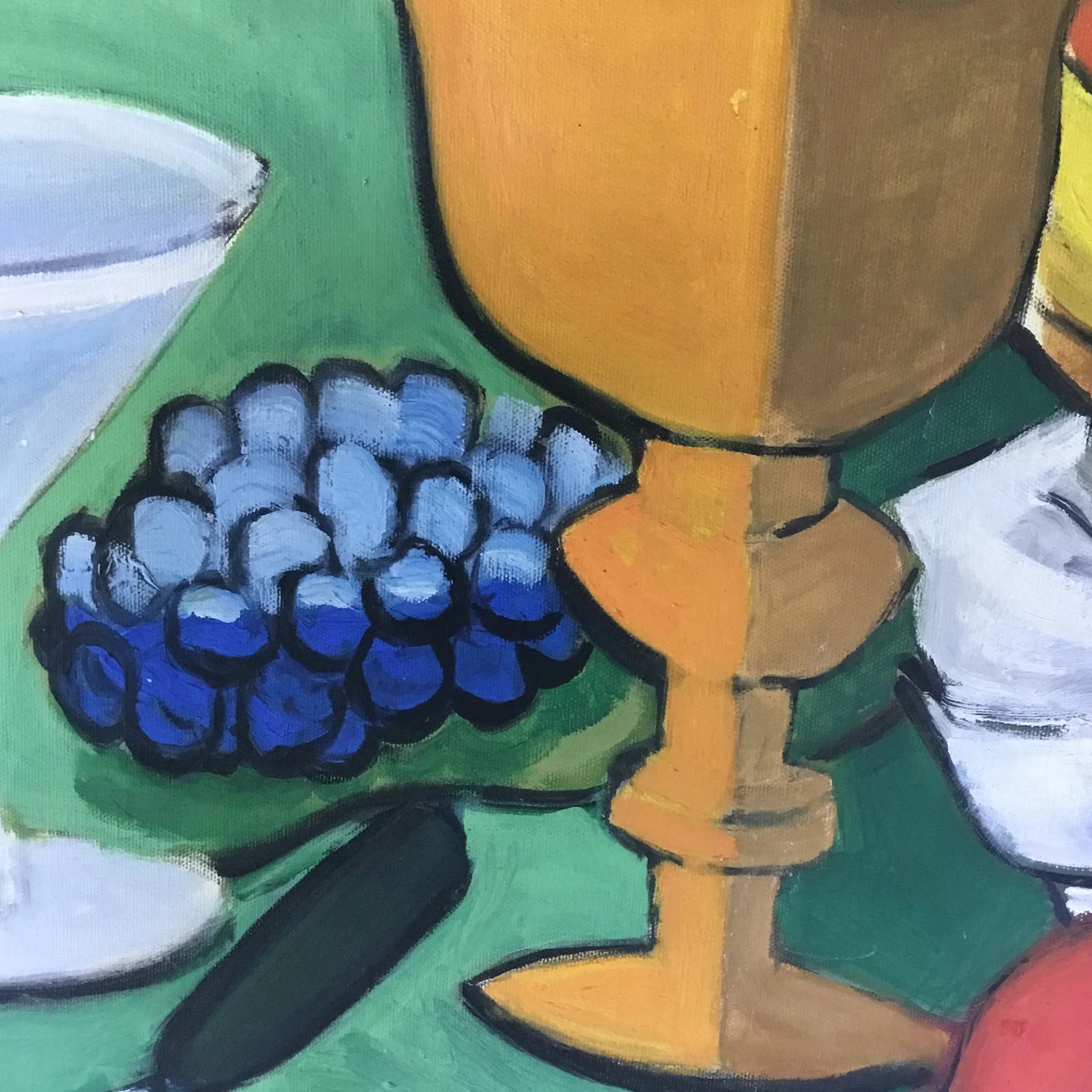 E Johnson 1948 Modernist Still Life Painting - 8